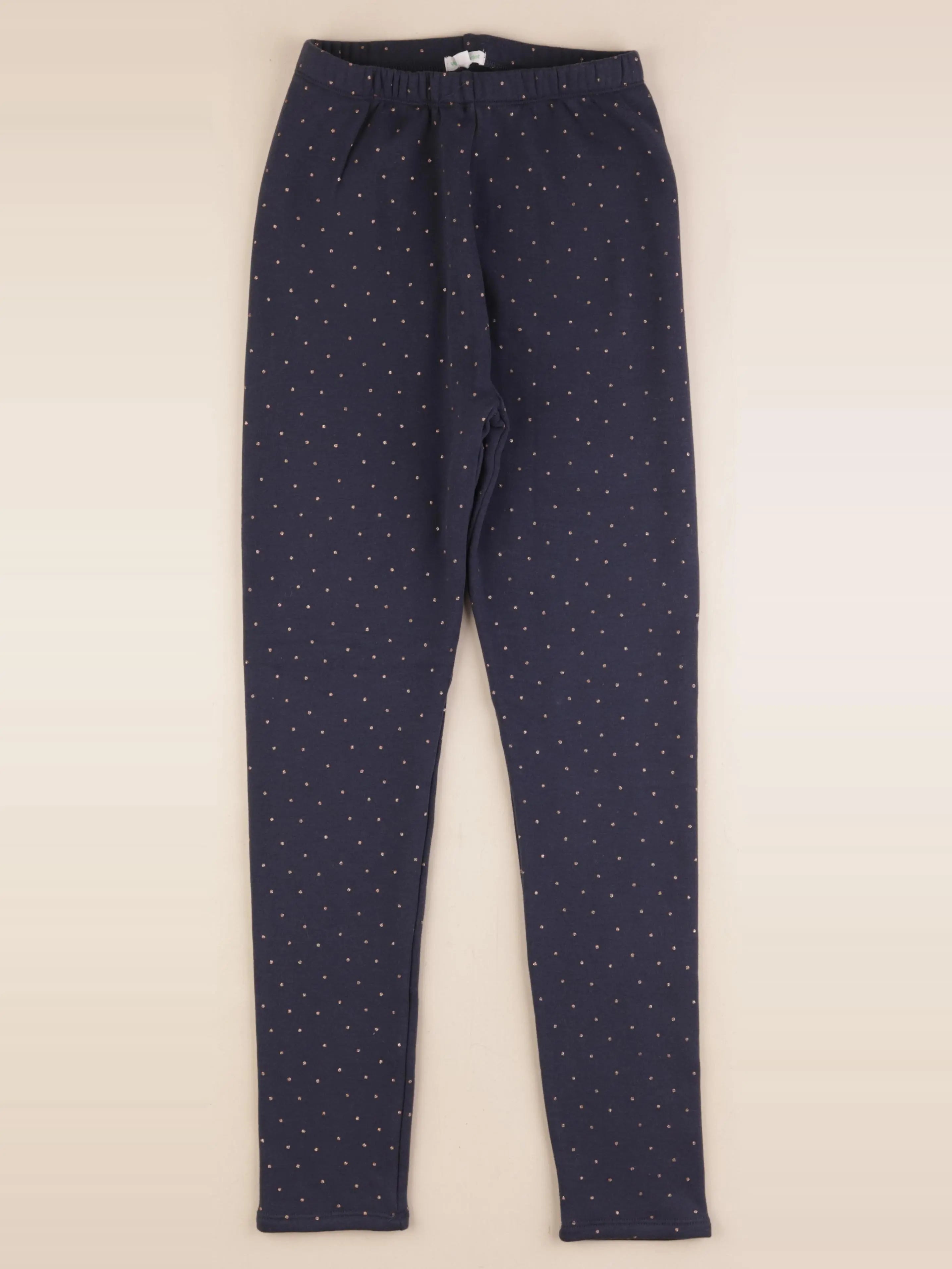 Vertbaudet - legging doublé or, bleu - 12 ans