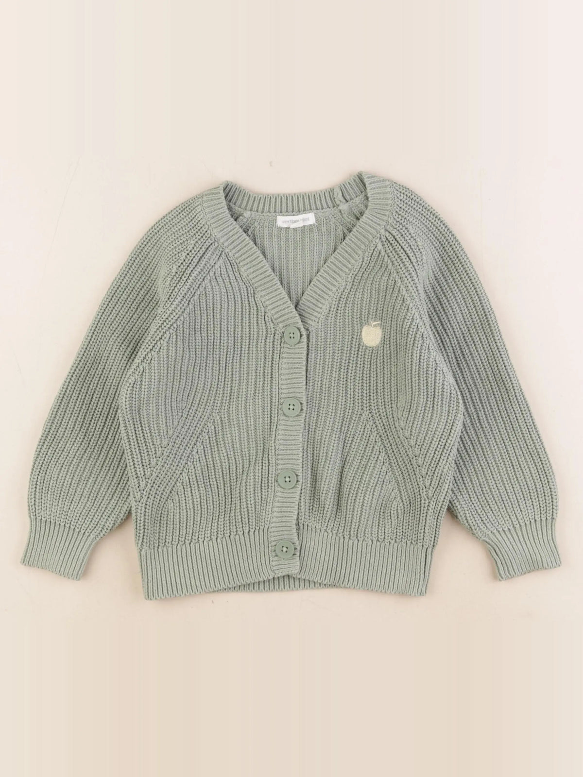 Vertbaudet - gilet or, vert - 5 ans