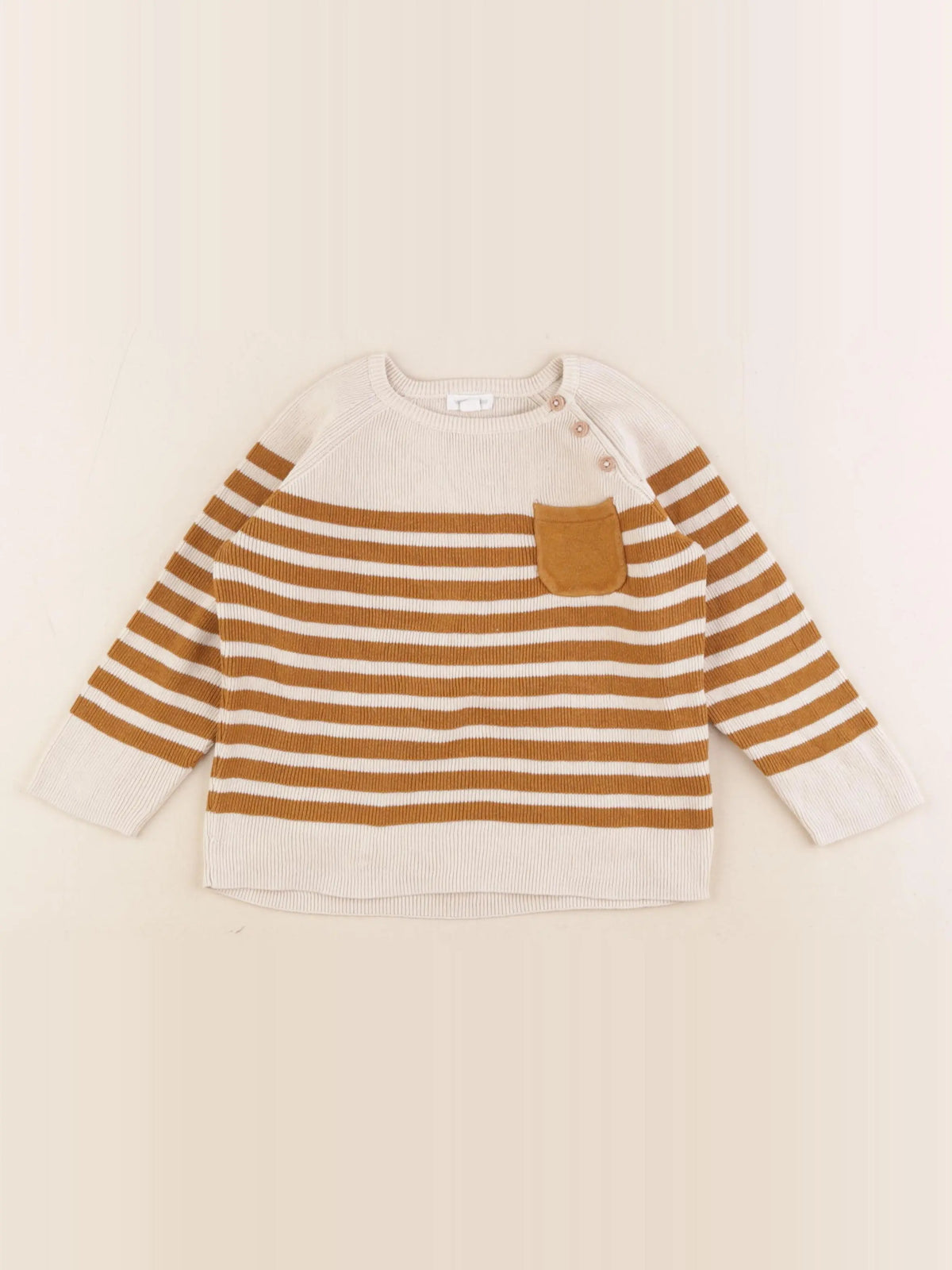 Vertbaudet - pull beige, marron - 2 ans