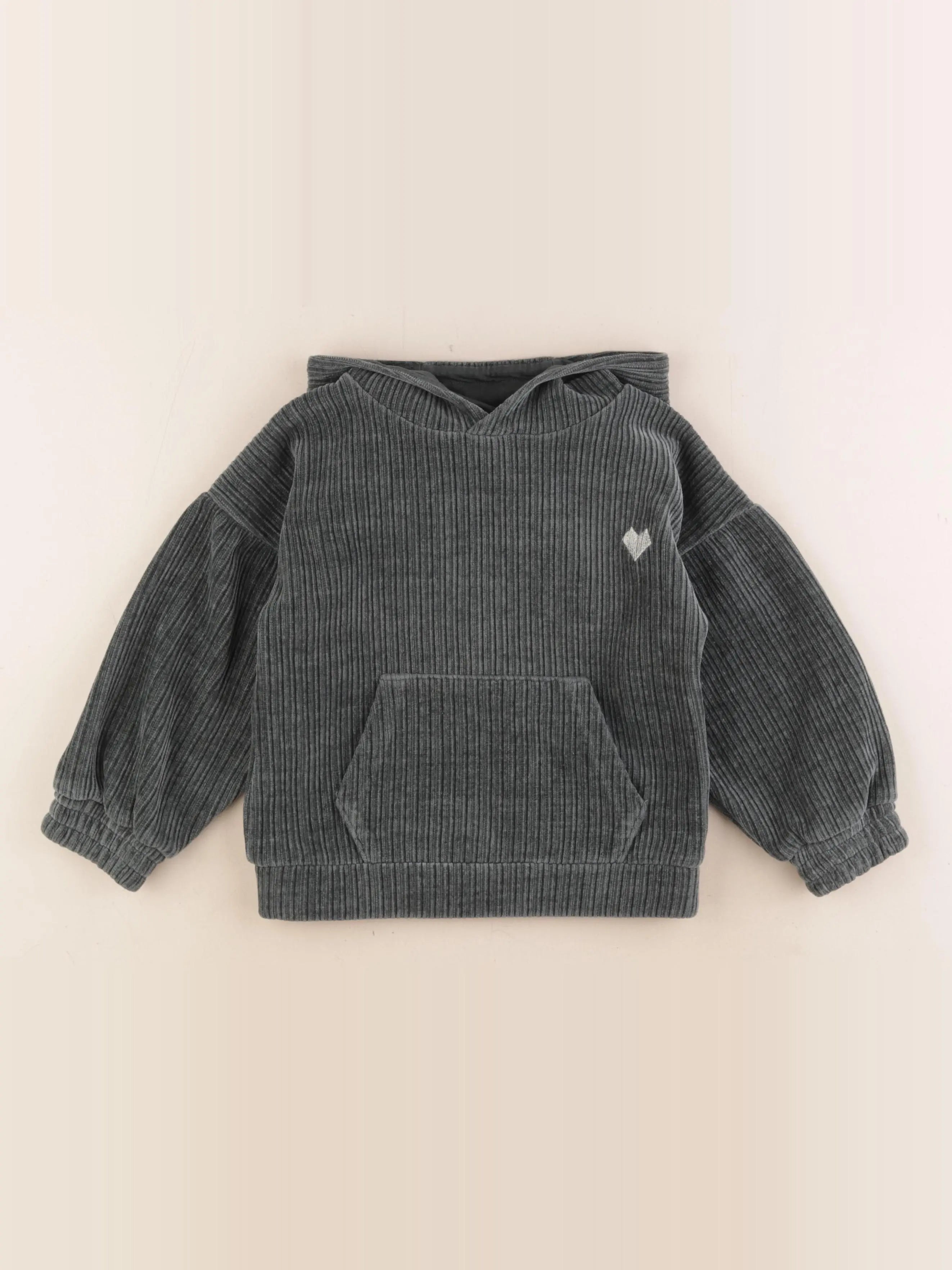 Vertbaudet - sweat vert, or - 5 ans