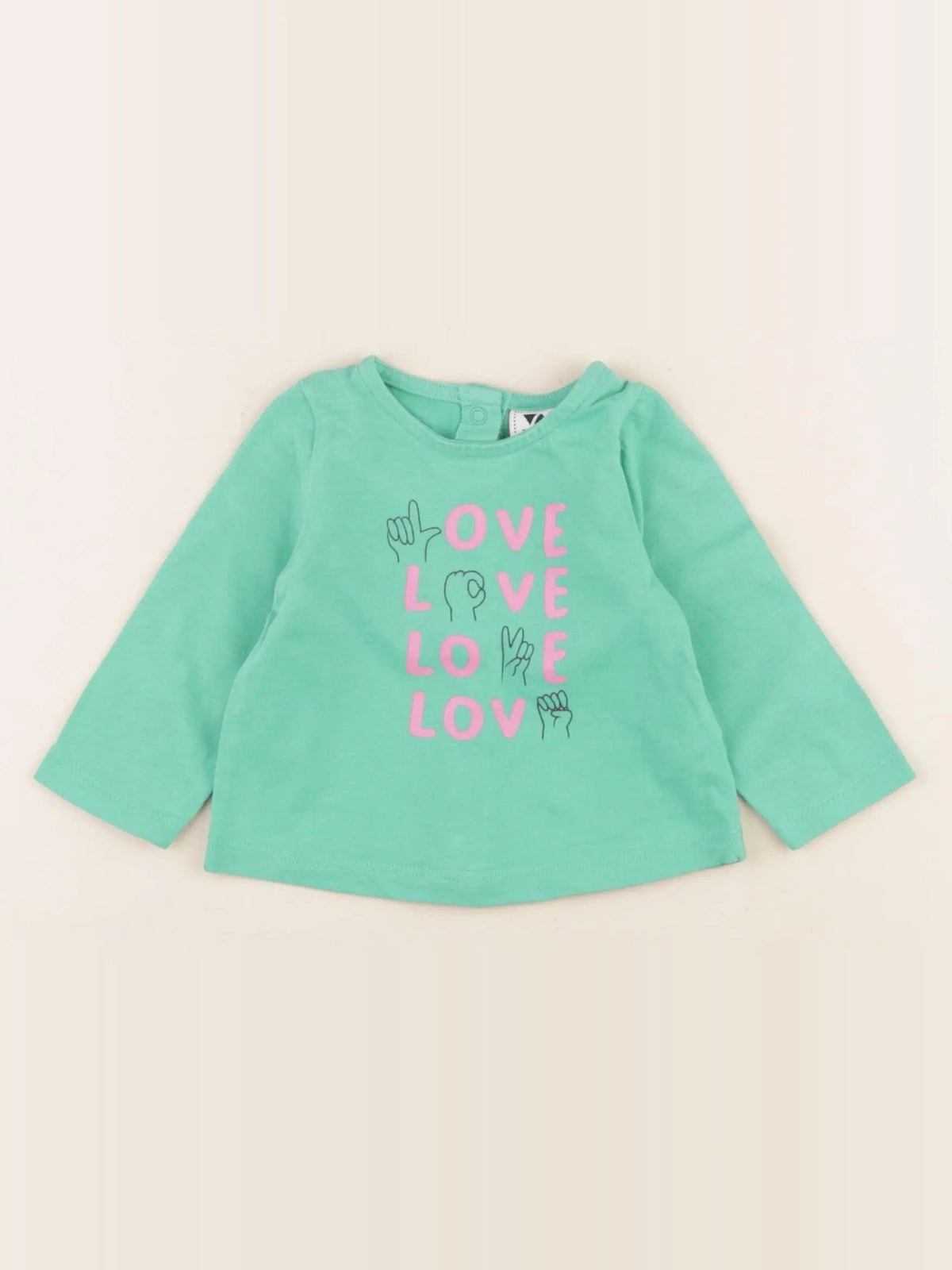 Tape à l'oeil - tee-shirt vert - 3 mois
