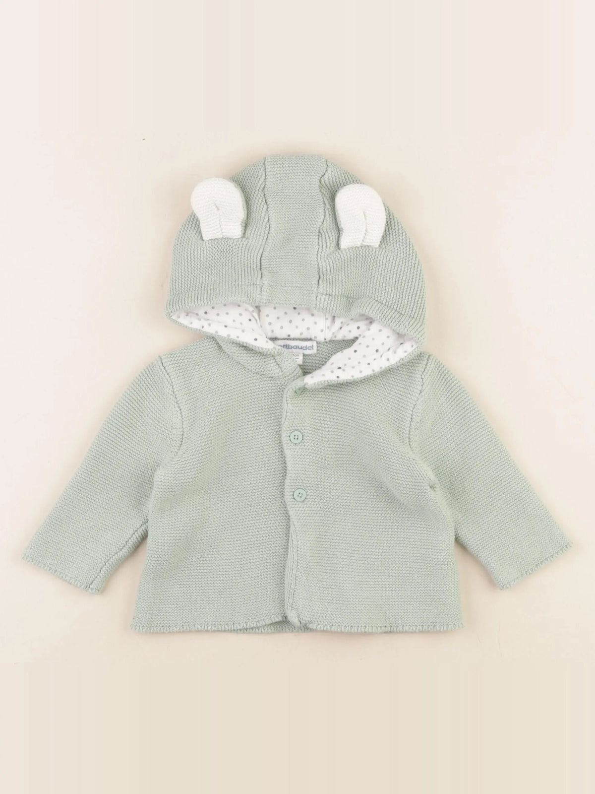 Vertbaudet - gilet vert - 6 mois