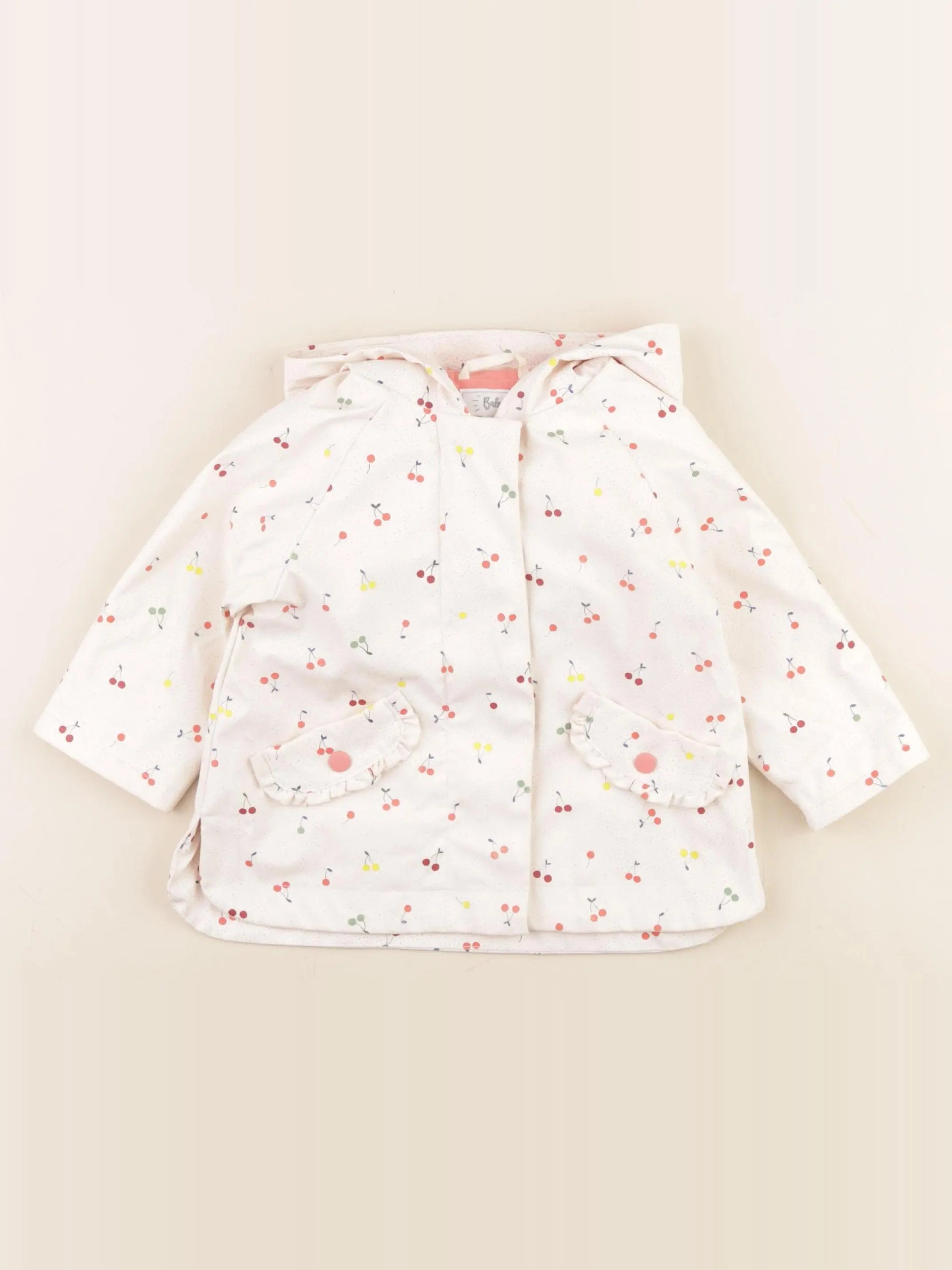 Vertbaudet - imperméable rose - 9 mois