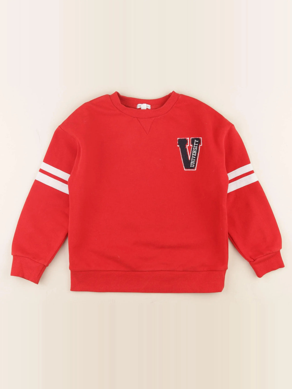 Vertbaudet - sweat rouge - 8 ans