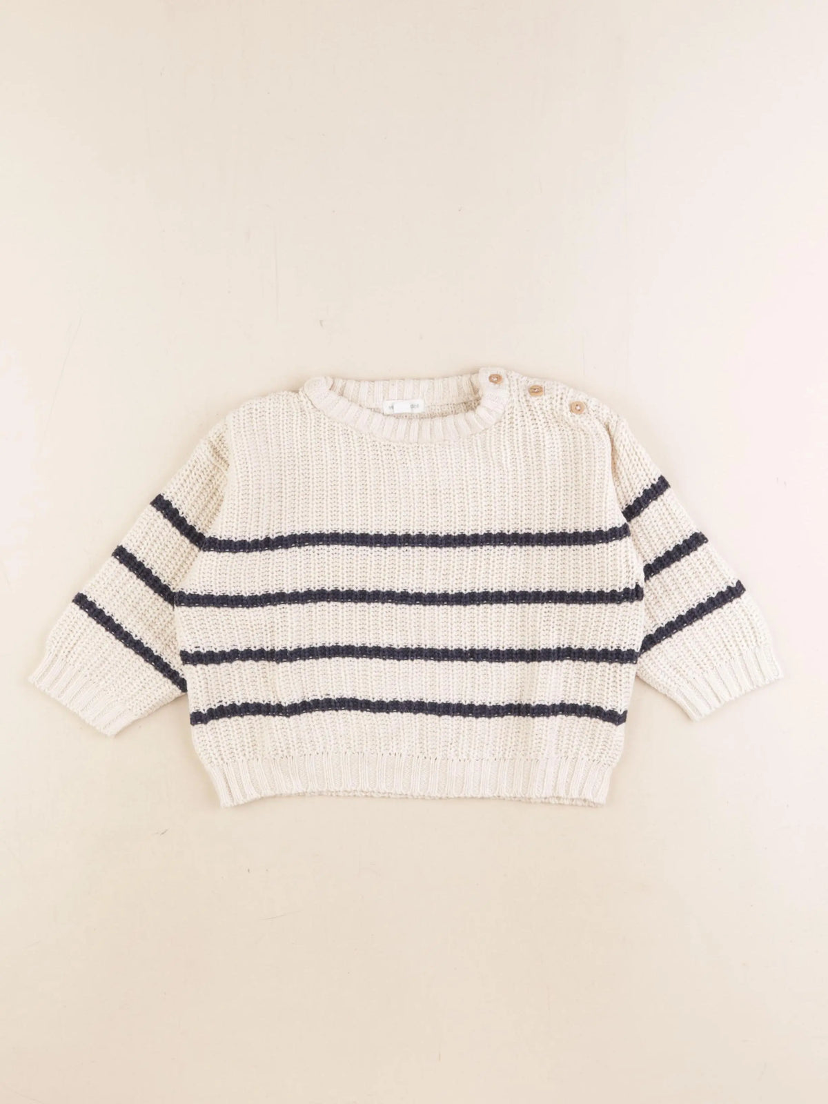 Vertbaudet - pull beige - 2 ans