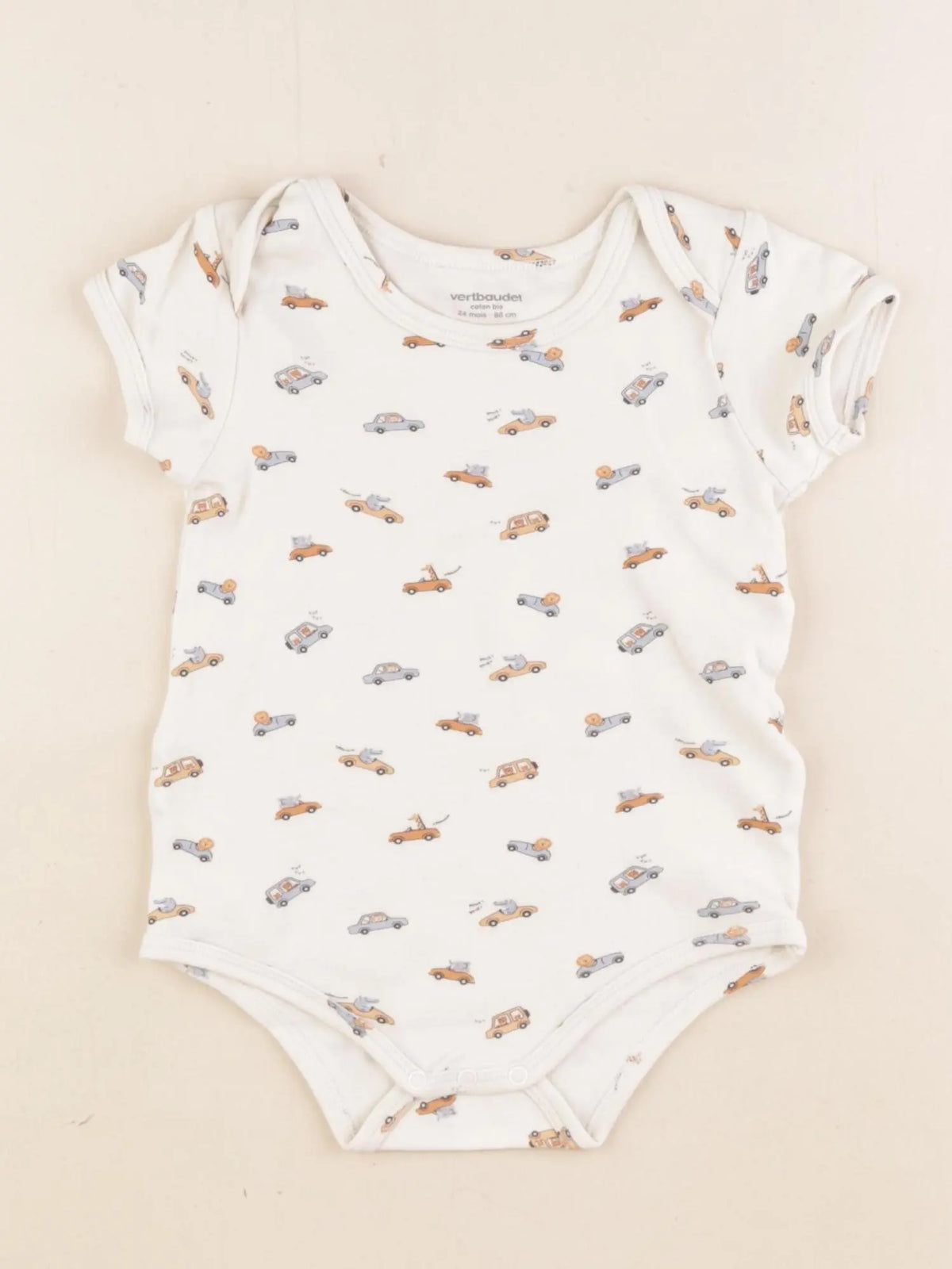 Vertbaudet - body beige - 24 mois