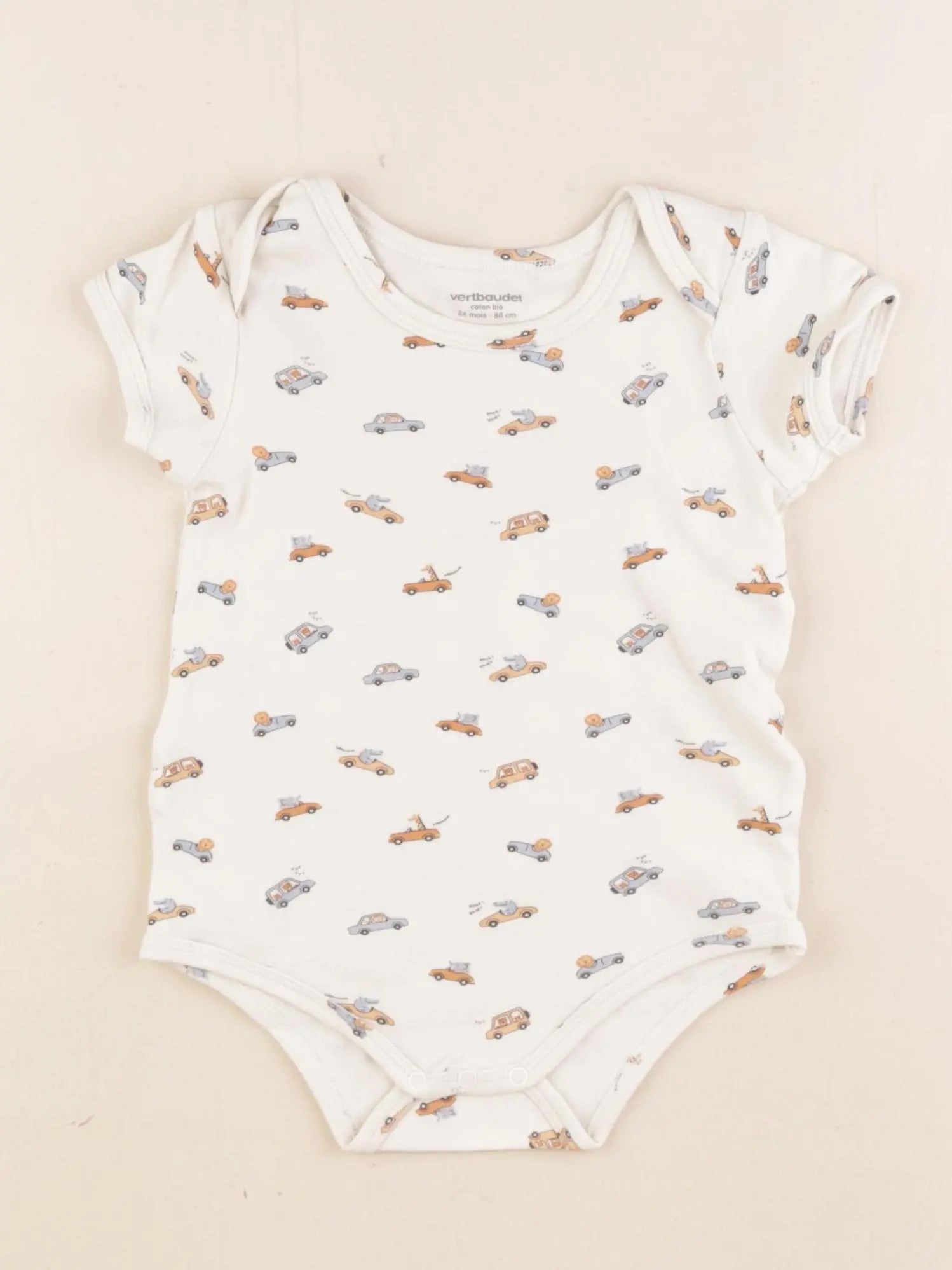 Vertbaudet - body beige - 24 mois