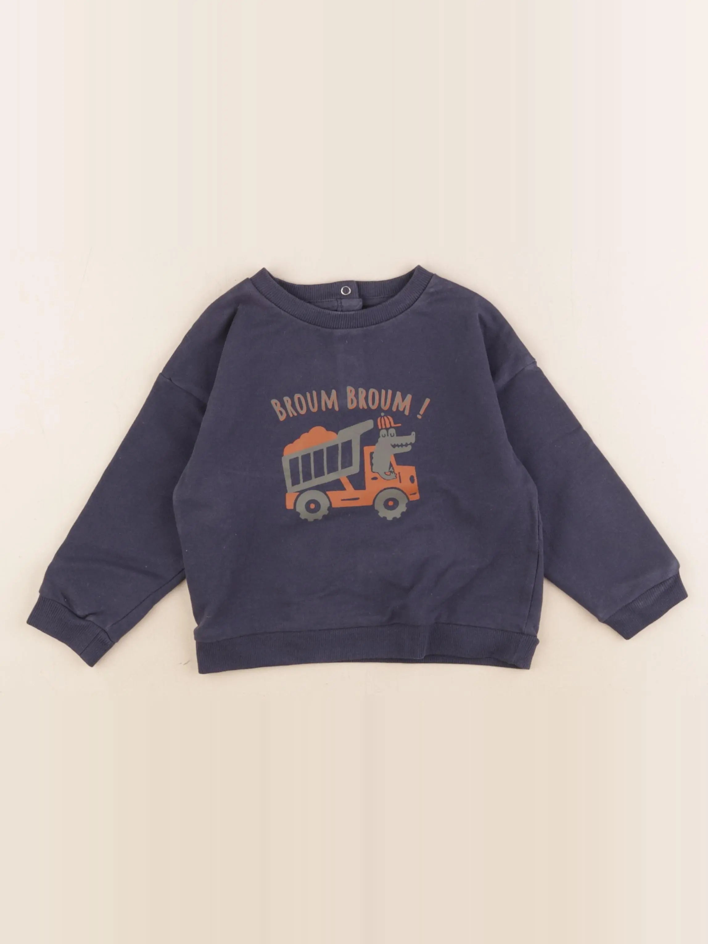 Vertbaudet - sweat bleu - 24 mois