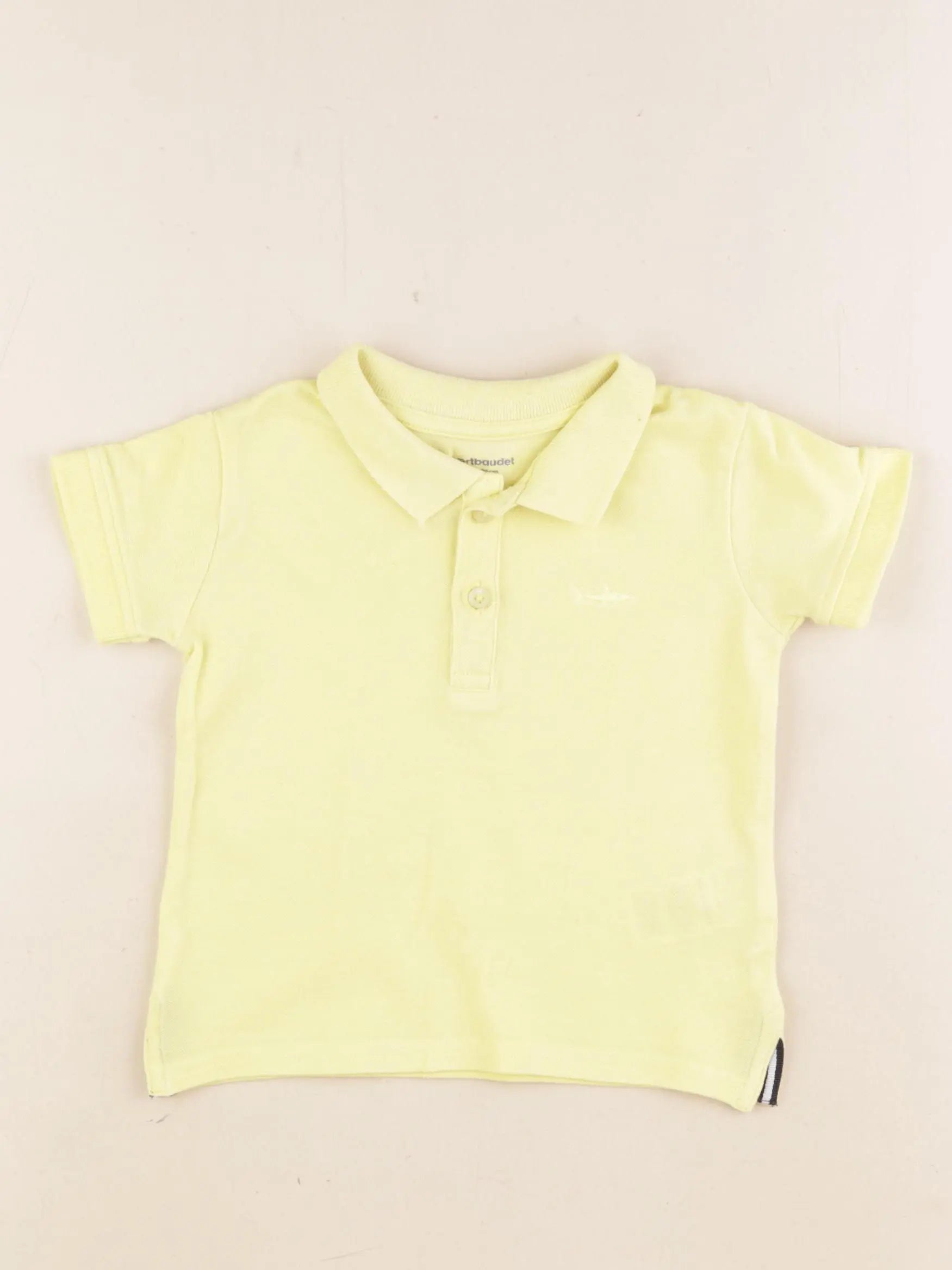 Vertbaudet - polo jaune - 2 ans