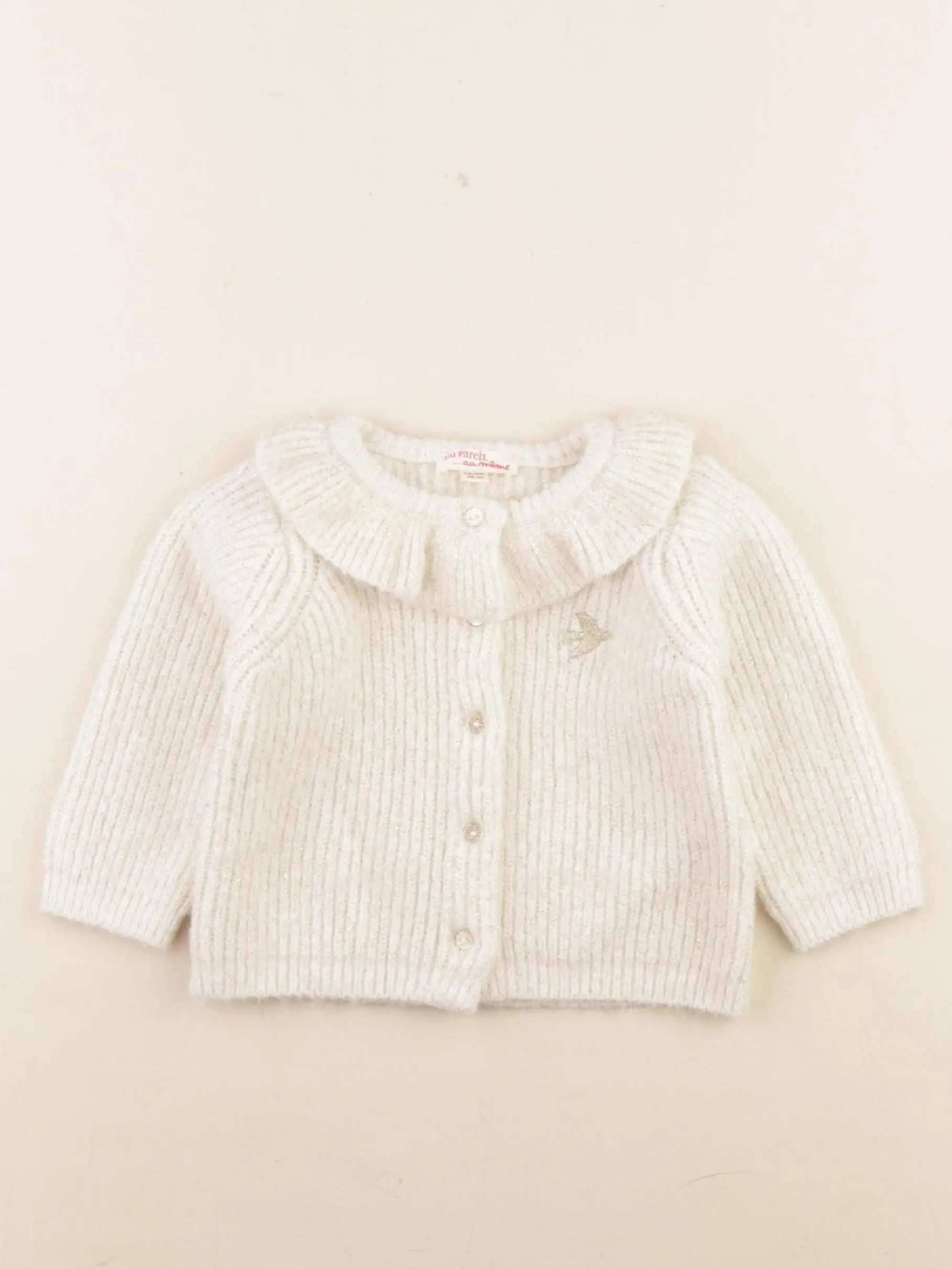 DPAM - gilet beige, or - 3/6 mois