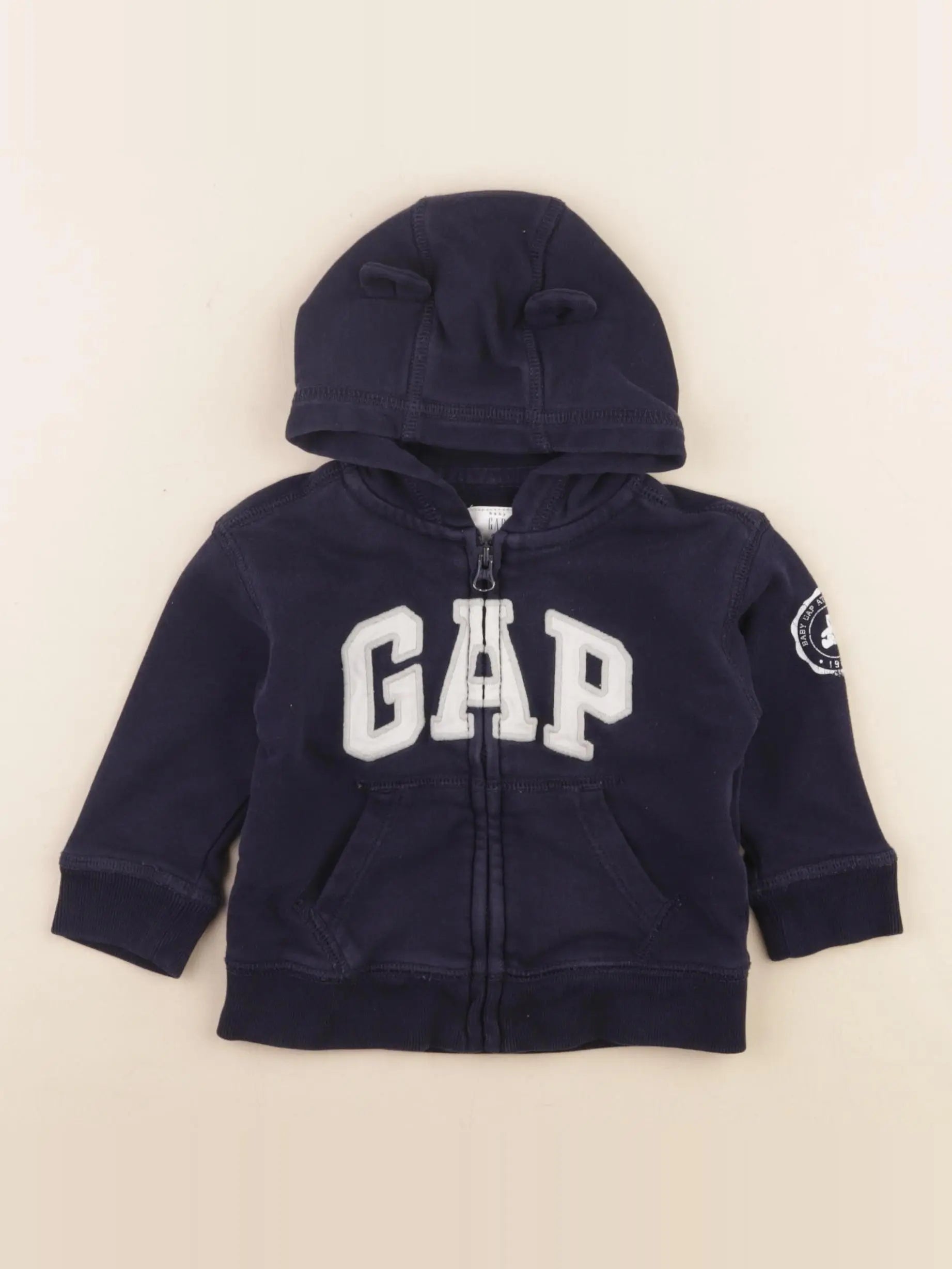 GAP - sweat bleu - 6/12 mois