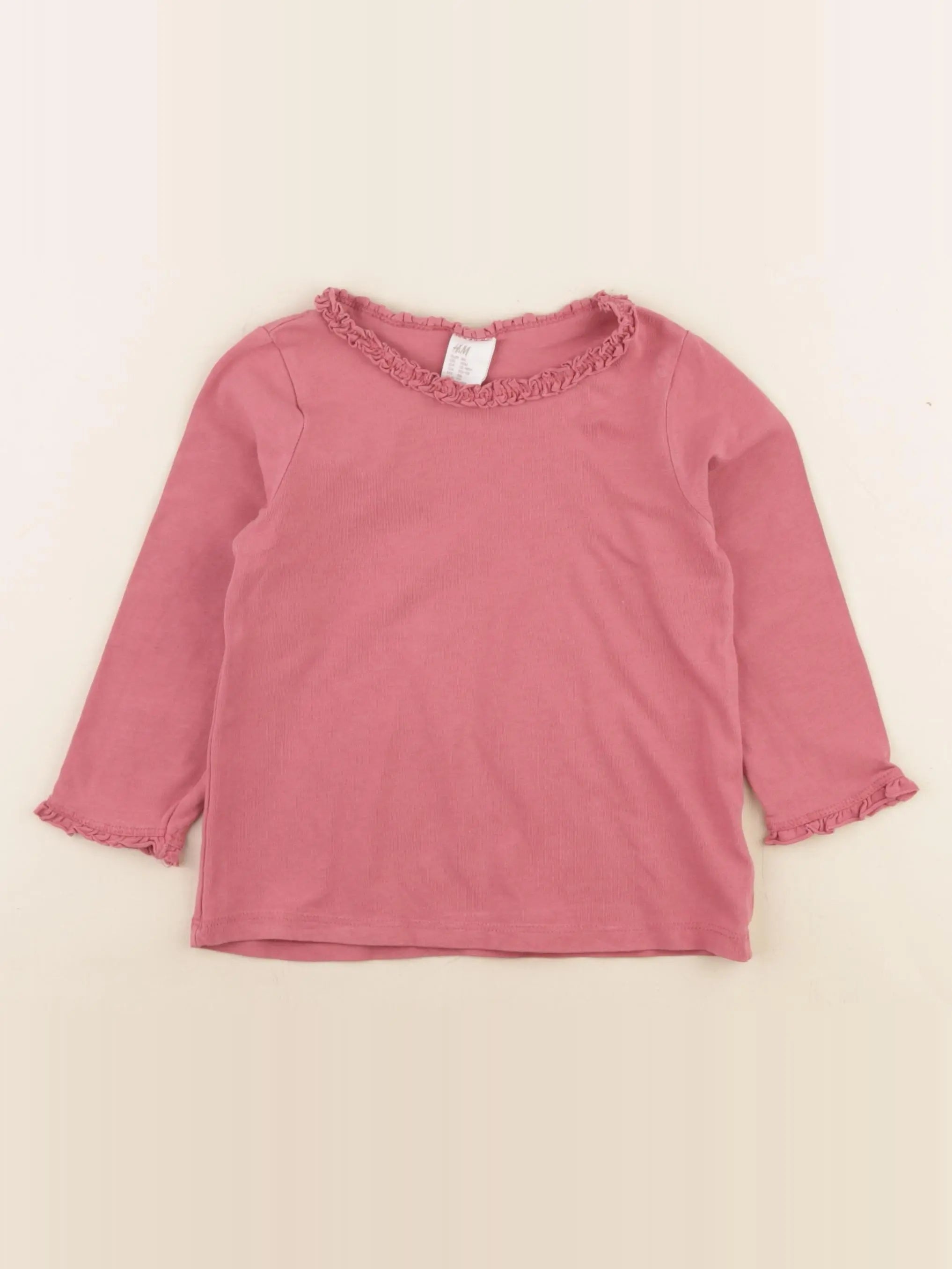 H&M - tee-shirt rose - 18 mois