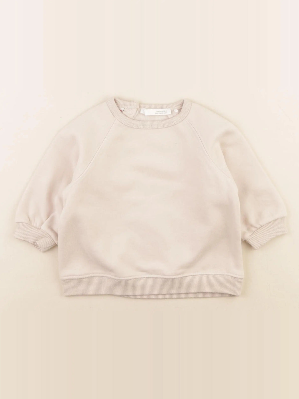 Zara - sweat beige - 3/6 mois