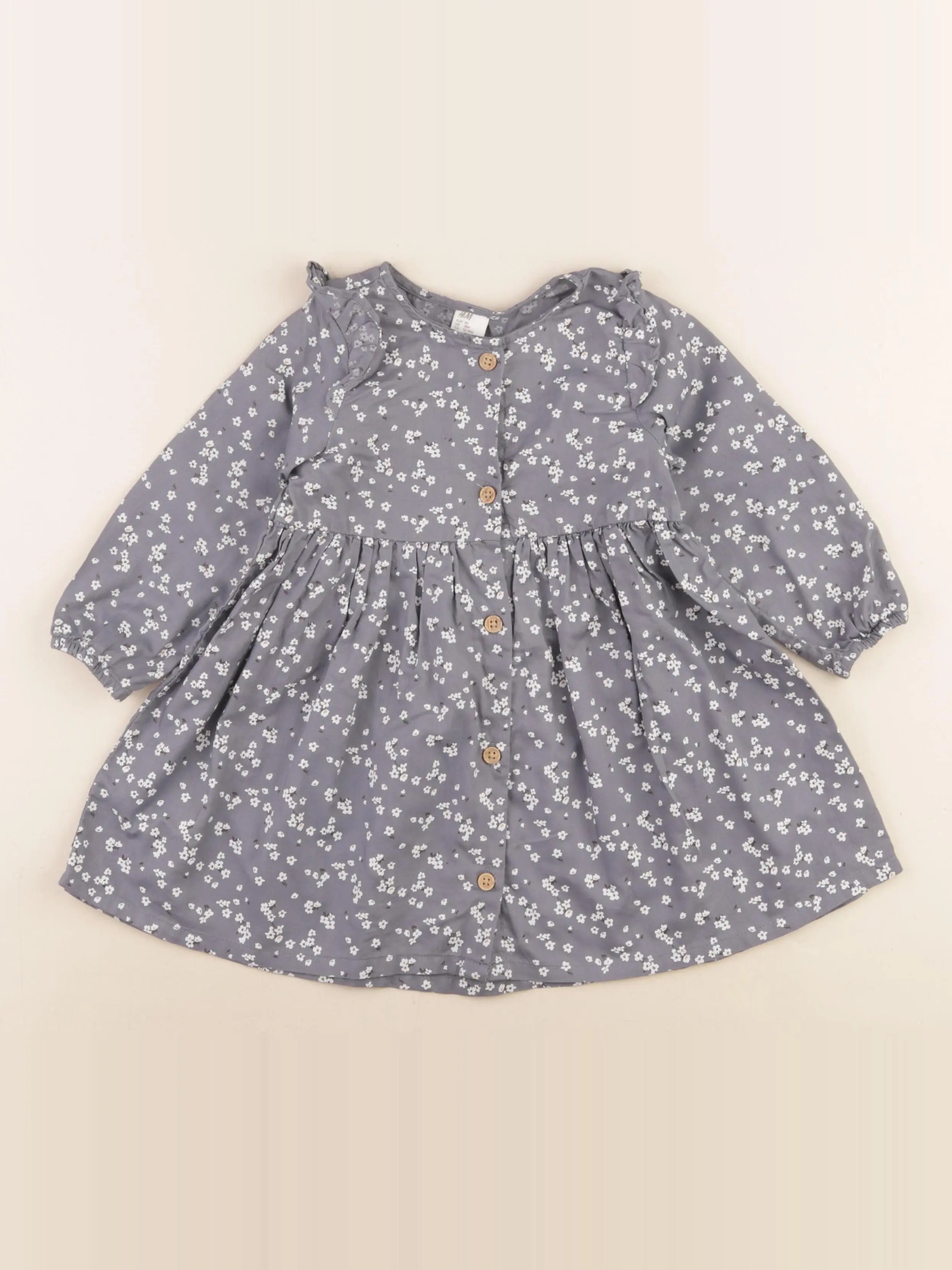 H&M - robe gris - 18 mois