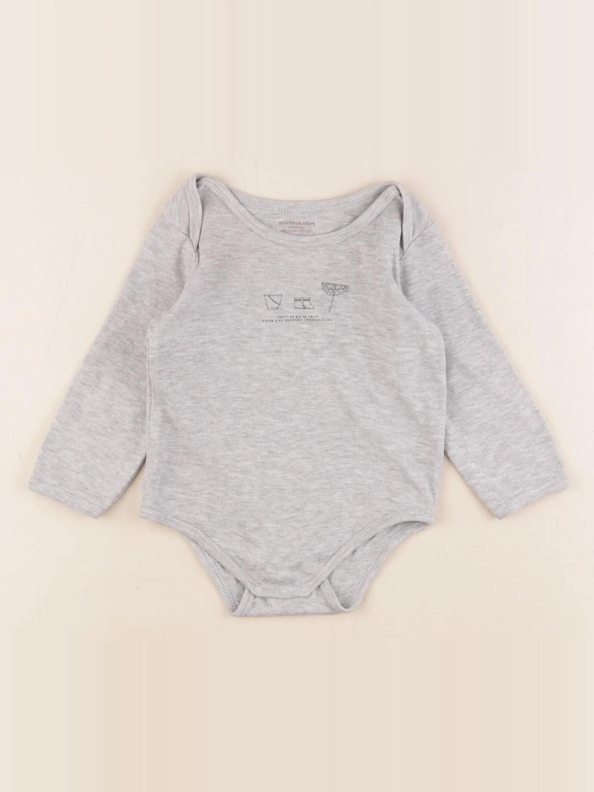 Vertbaudet - body gris - 24 mois