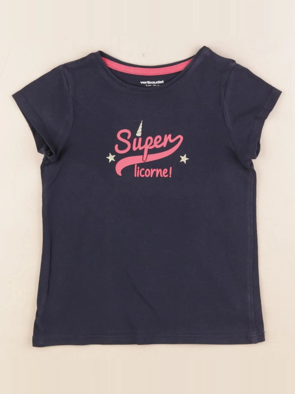 Vertbaudet - tee-shirt bleu - 3 ans