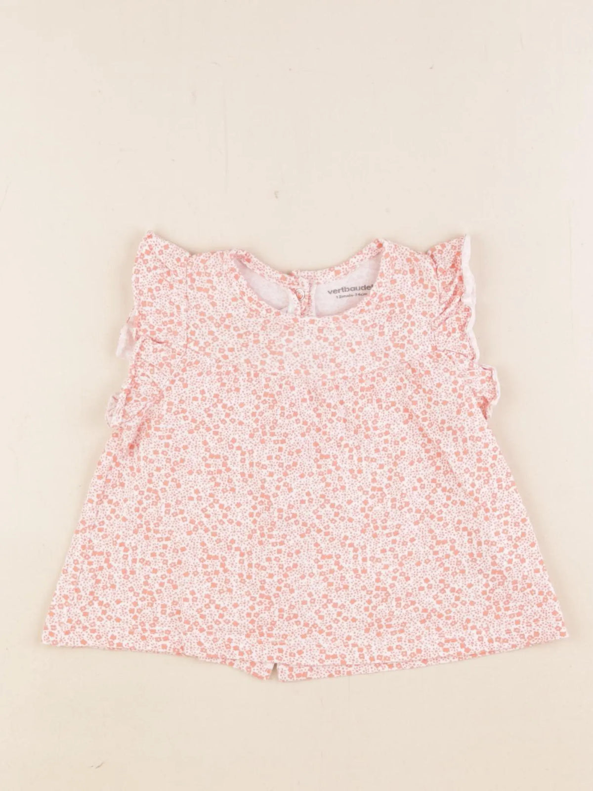 Vertbaudet - tee-shirt orange - 12 mois
