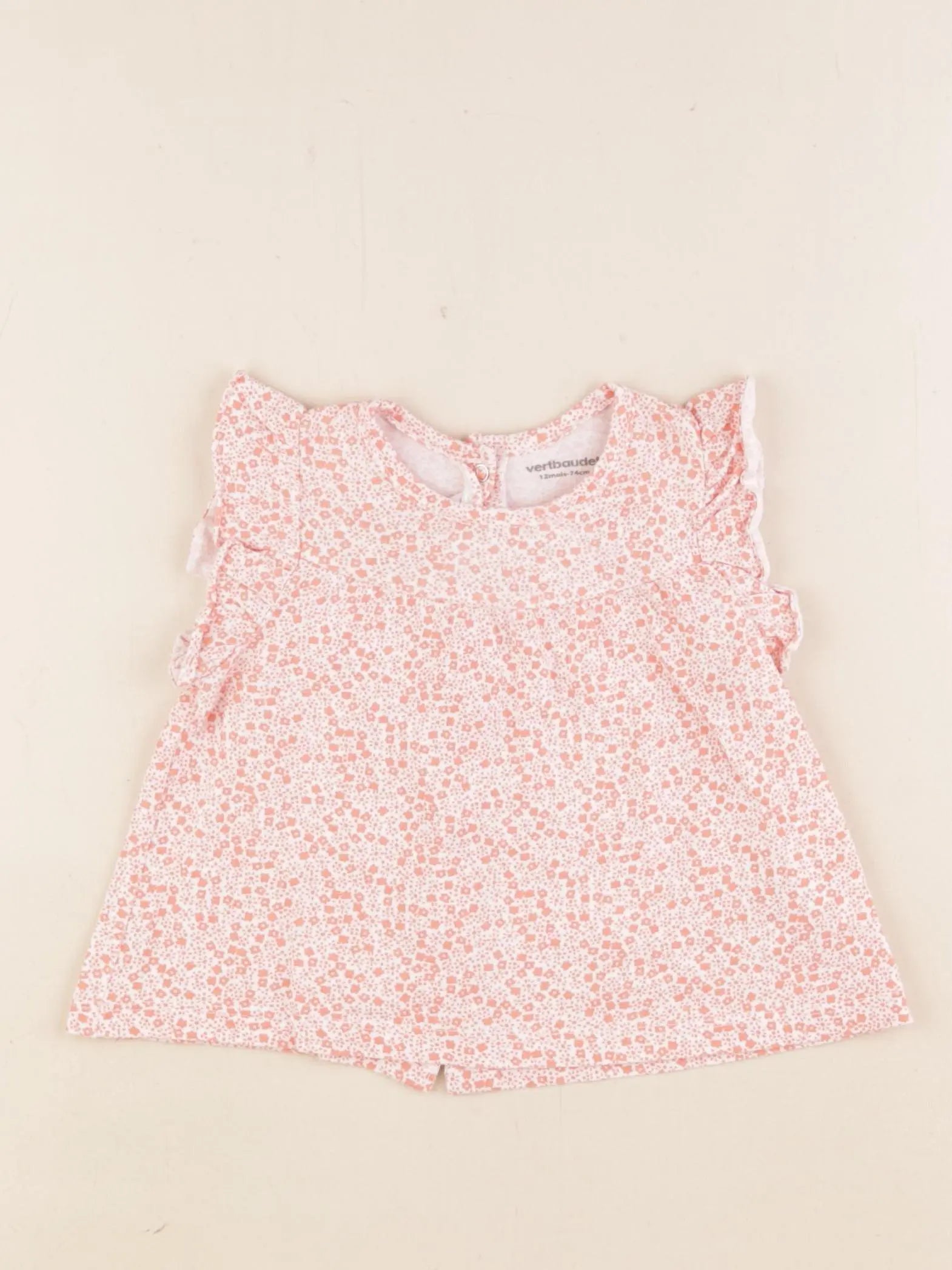 Vertbaudet - tee-shirt orange - 12 mois