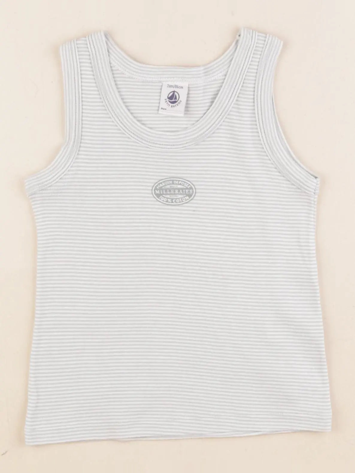 Petit Bateau - maillot de corps vert - 2 ans