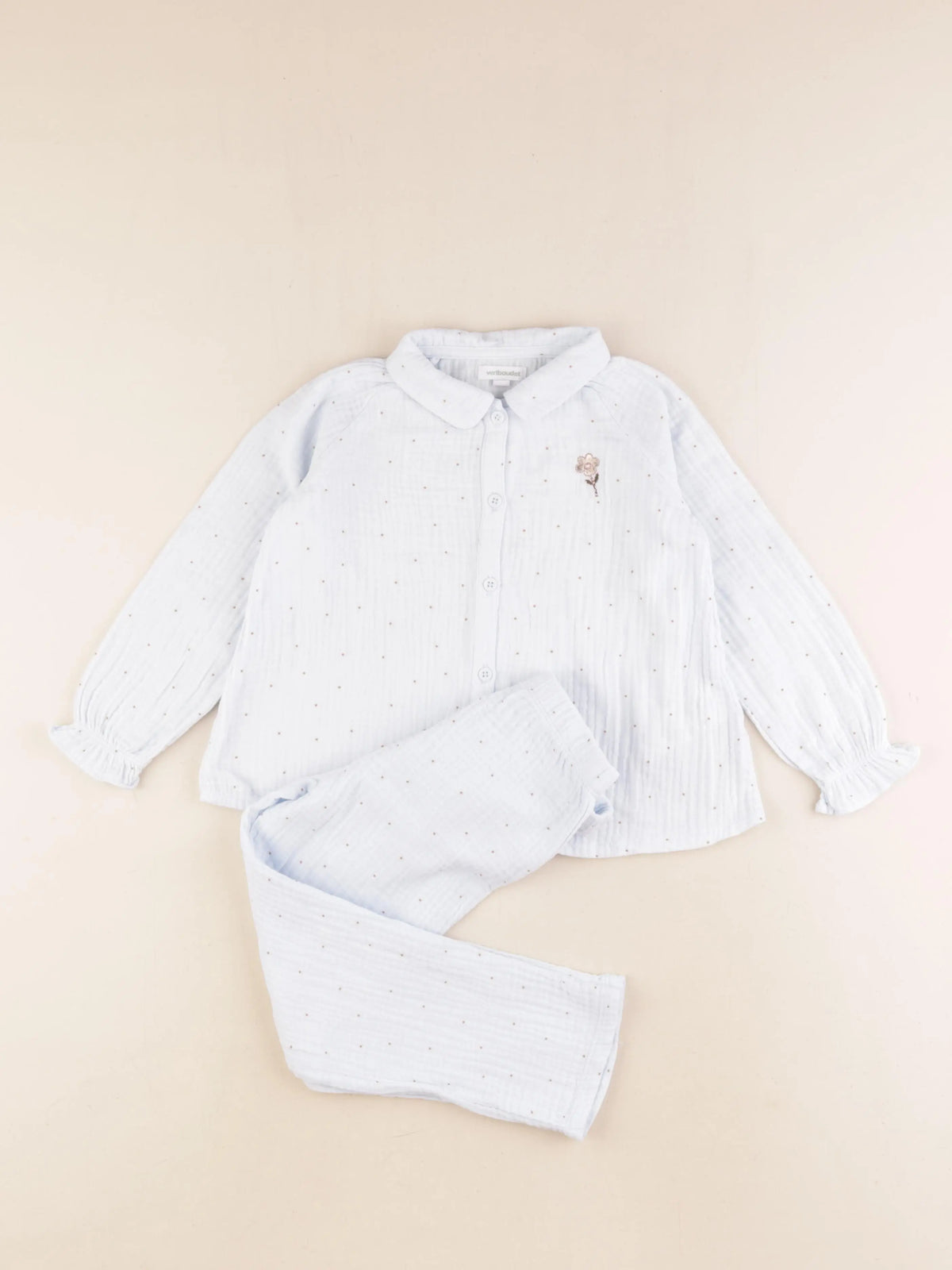 Vertbaudet - pyjama coton bleu - 4 ans