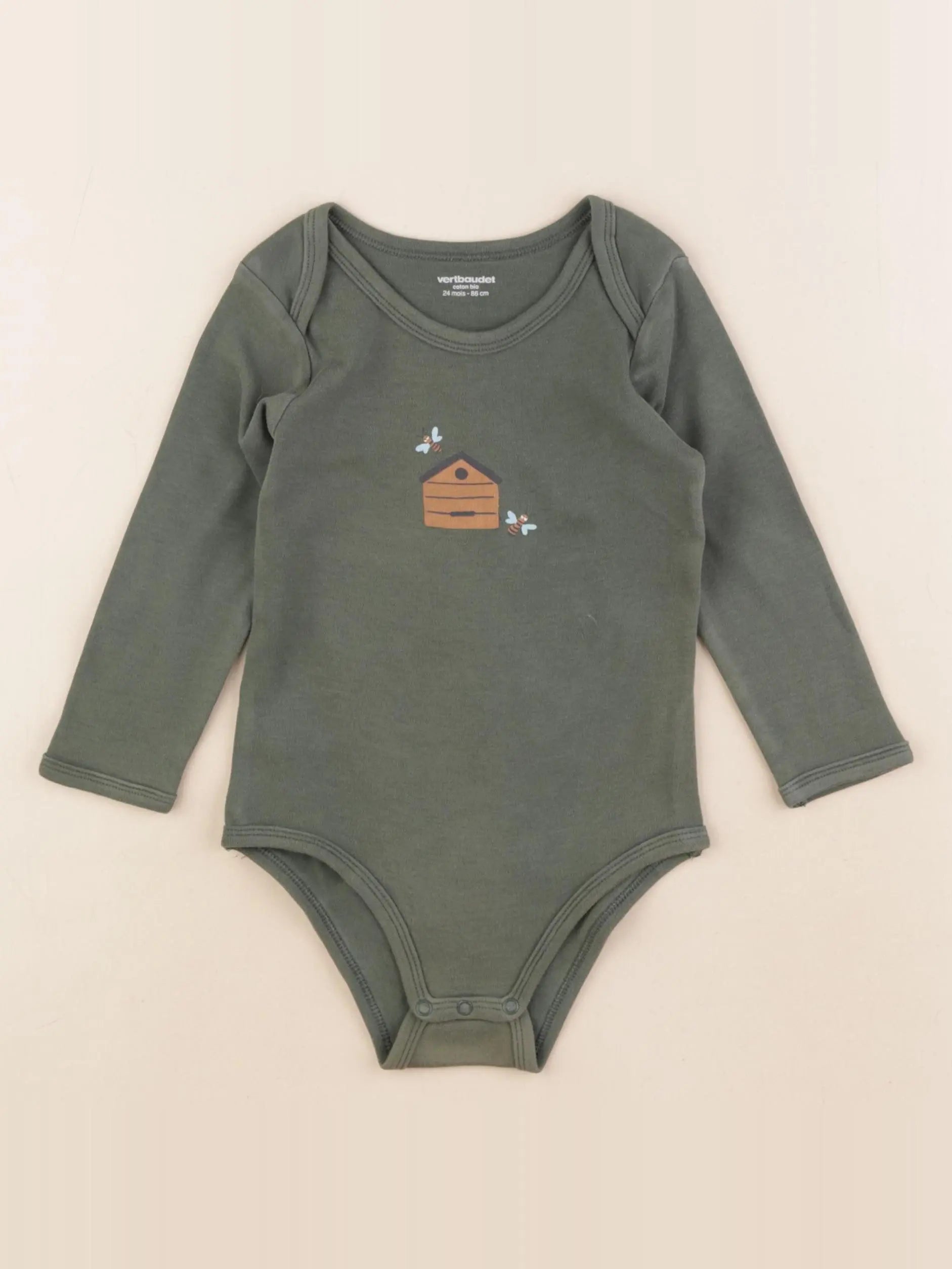 Vertbaudet - body vert - 24 mois