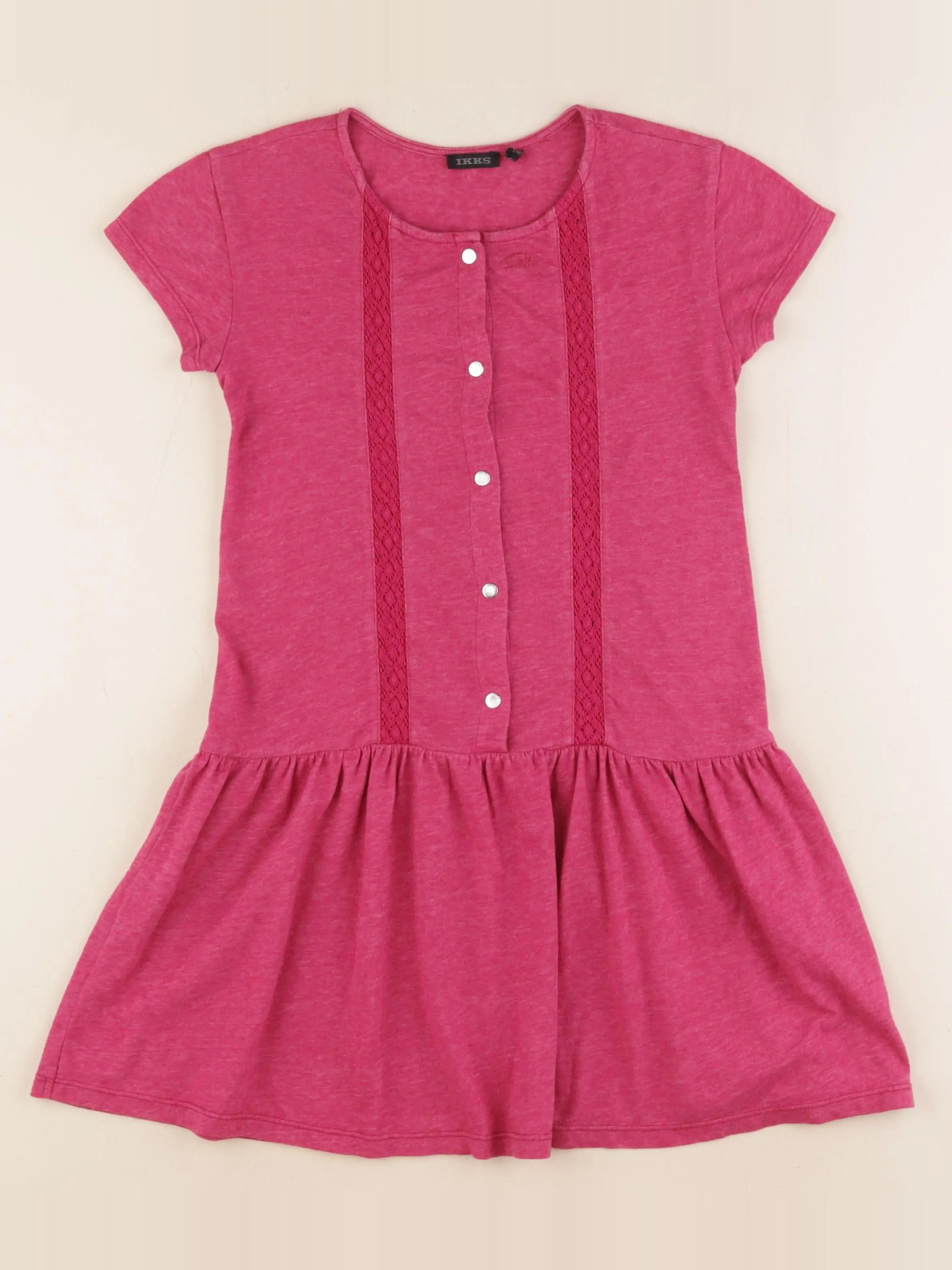 IKKS - robe rose - 8 ans