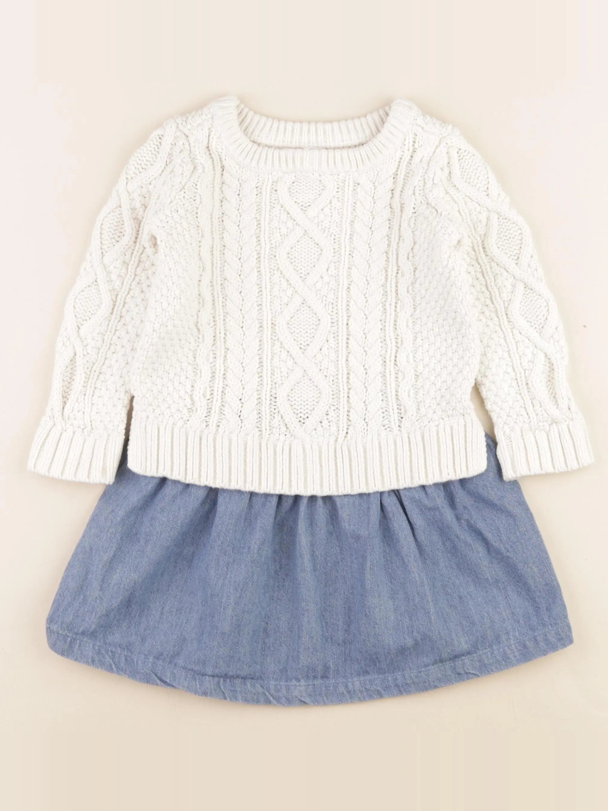 GAP - robe blanc, bleu - 3 ans