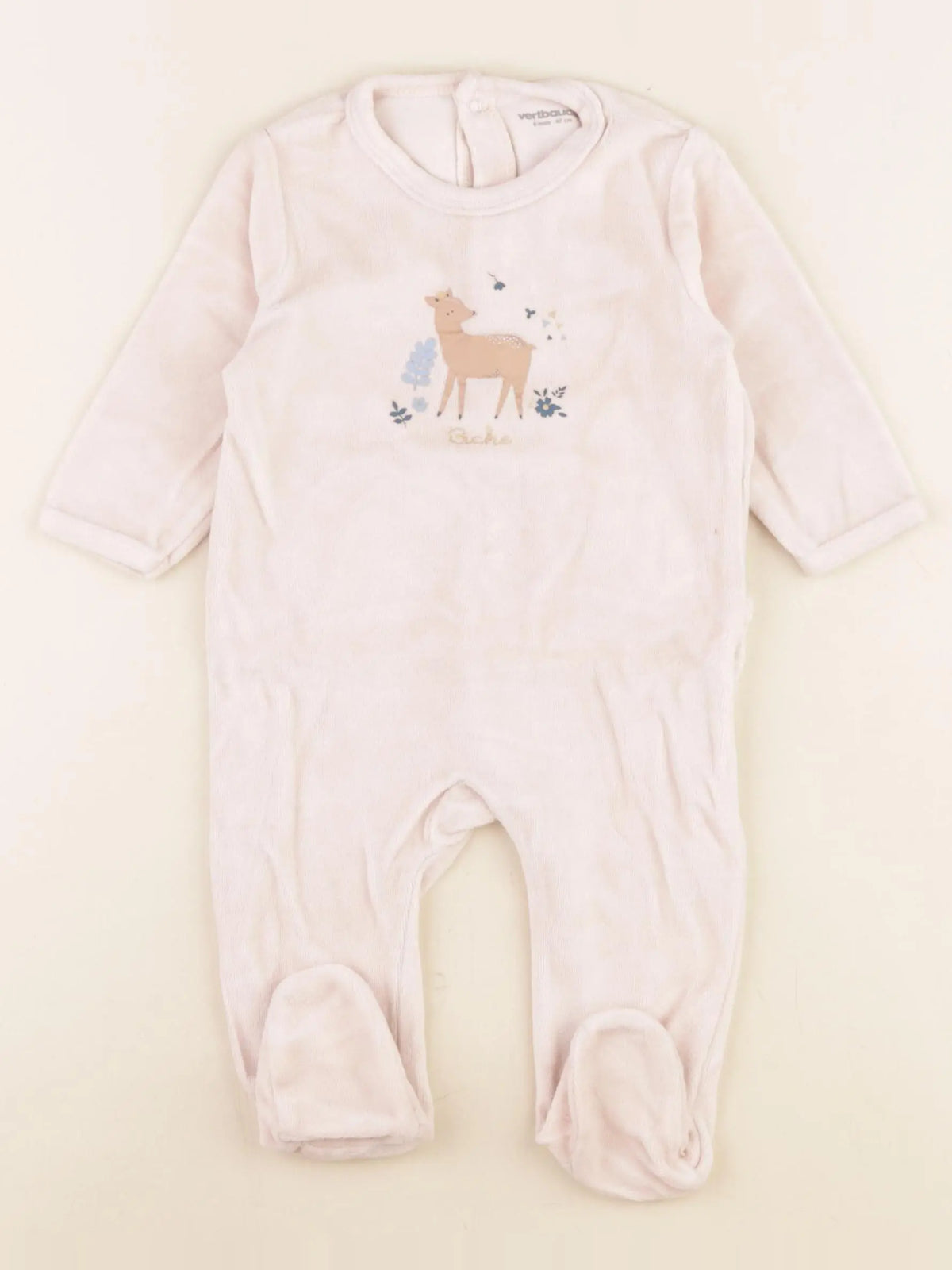 Vertbaudet - pyjama coton rose - 6 mois