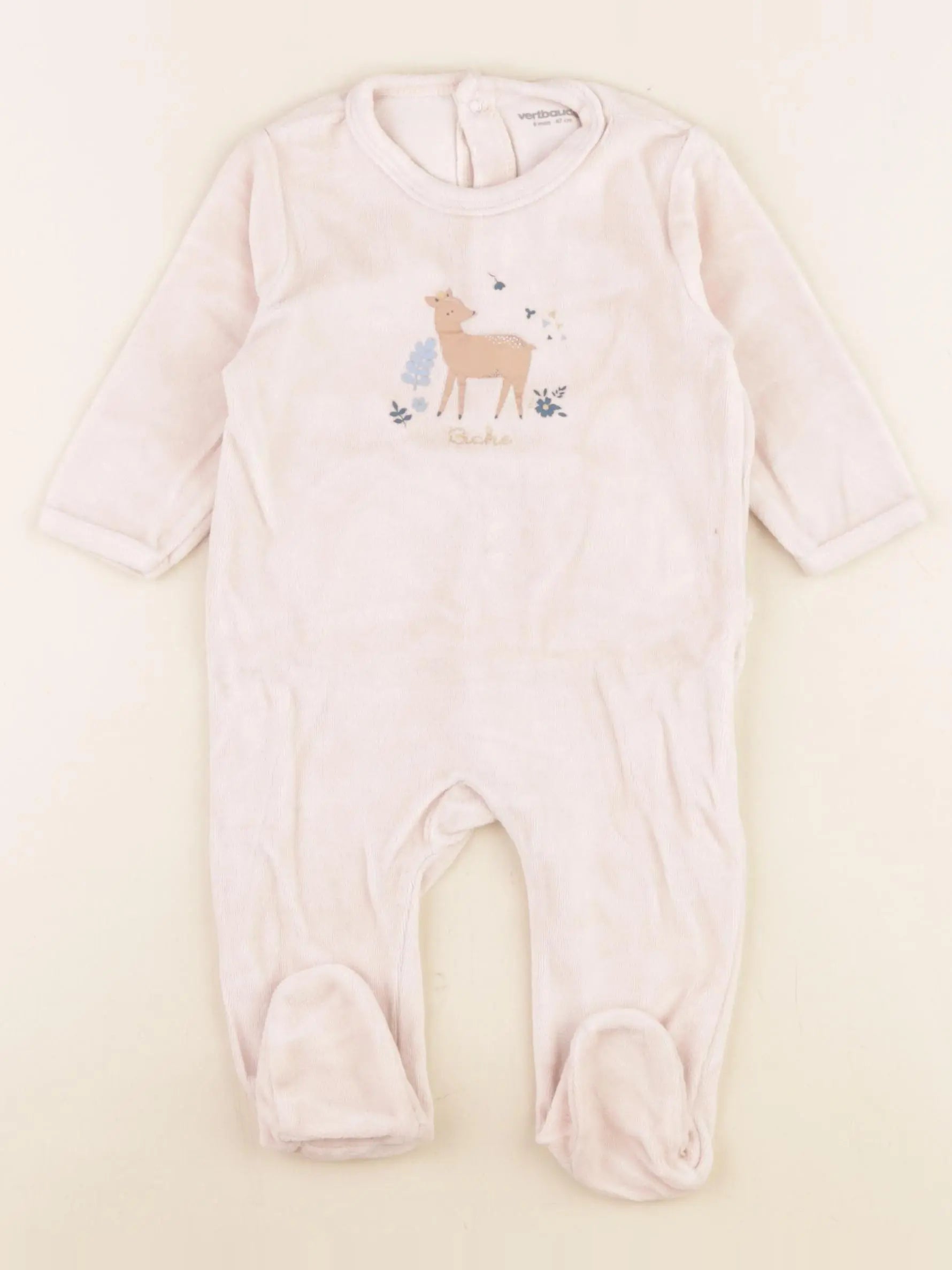 Vertbaudet - pyjama coton rose - 6 mois