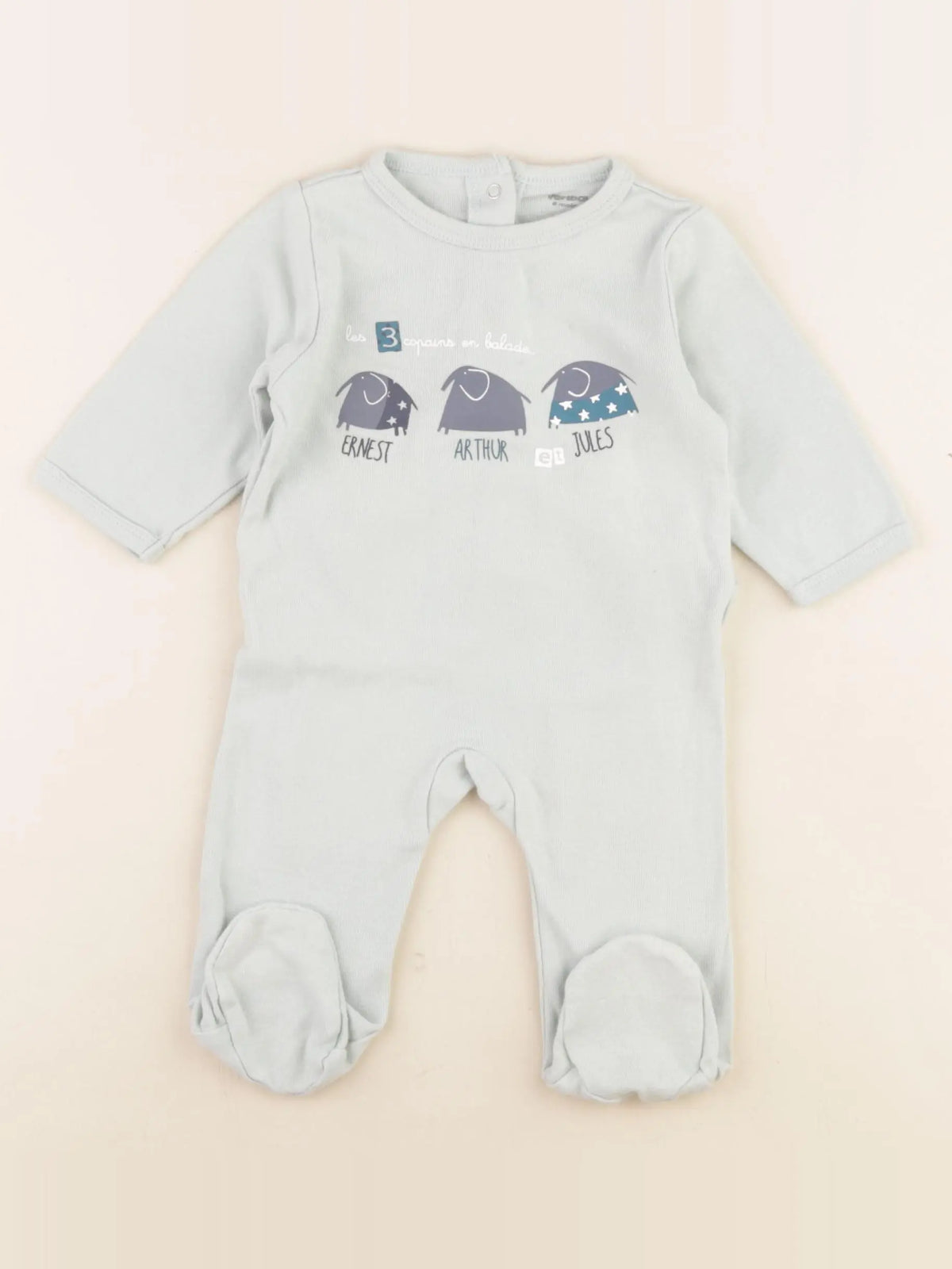 Vertbaudet - pyjama coton vert - 6 mois