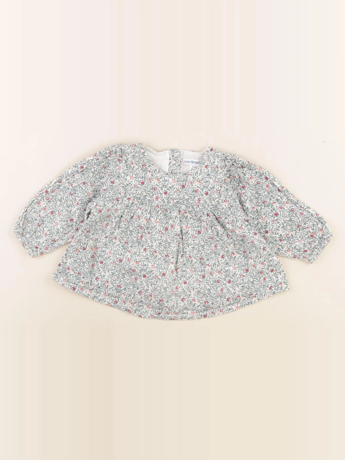 Vertbaudet - blouse vert - 6 mois