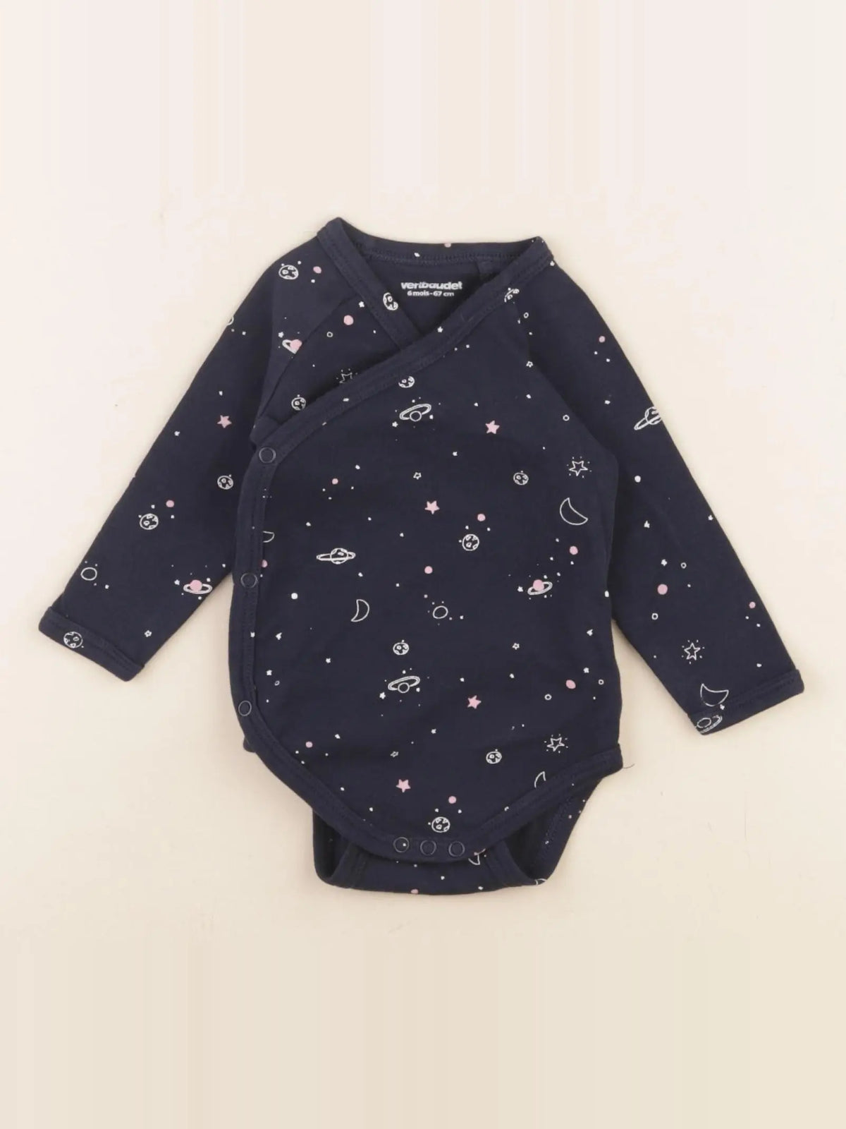 Vertbaudet - body bleu - 6 mois