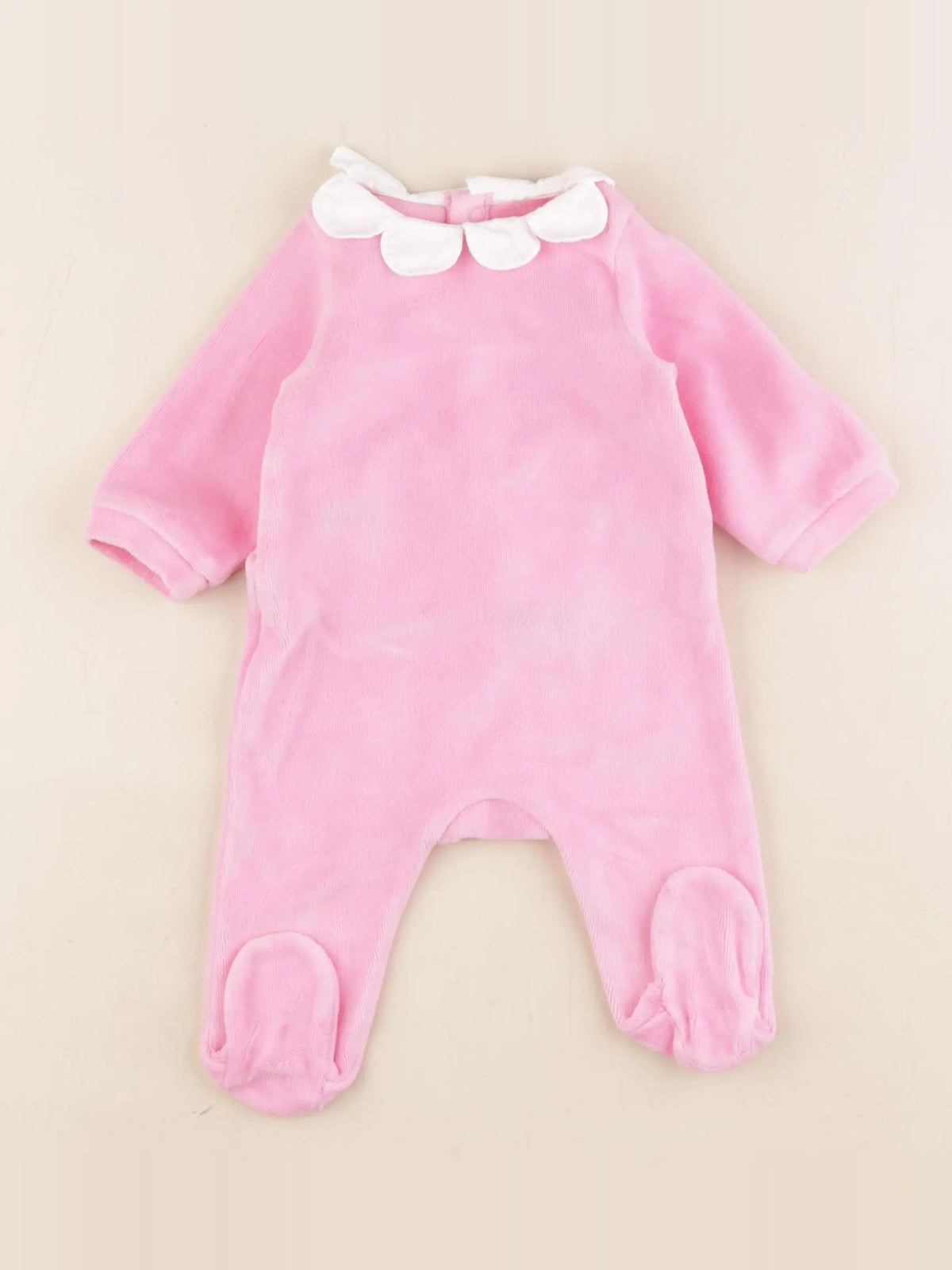 Jacadi - pyjama velours rose - 3 mois