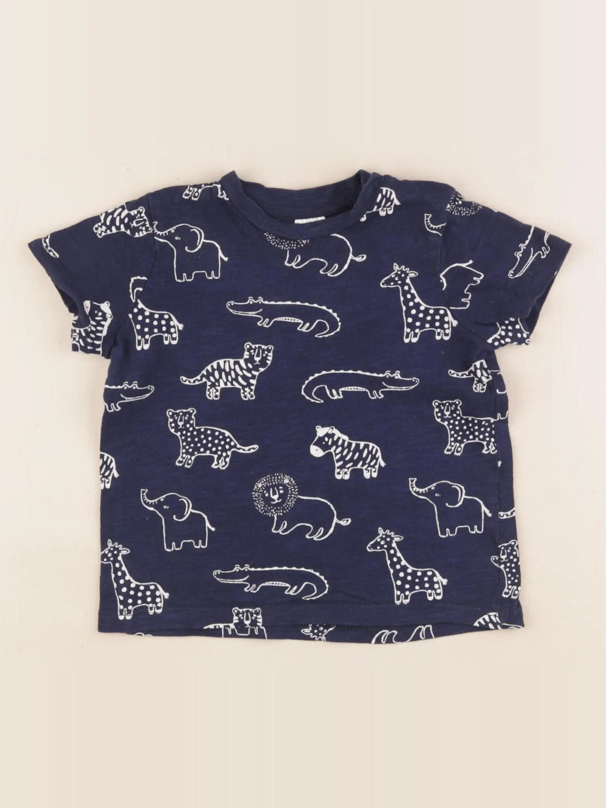 H&M - tee-shirt bleu - 6/9 mois