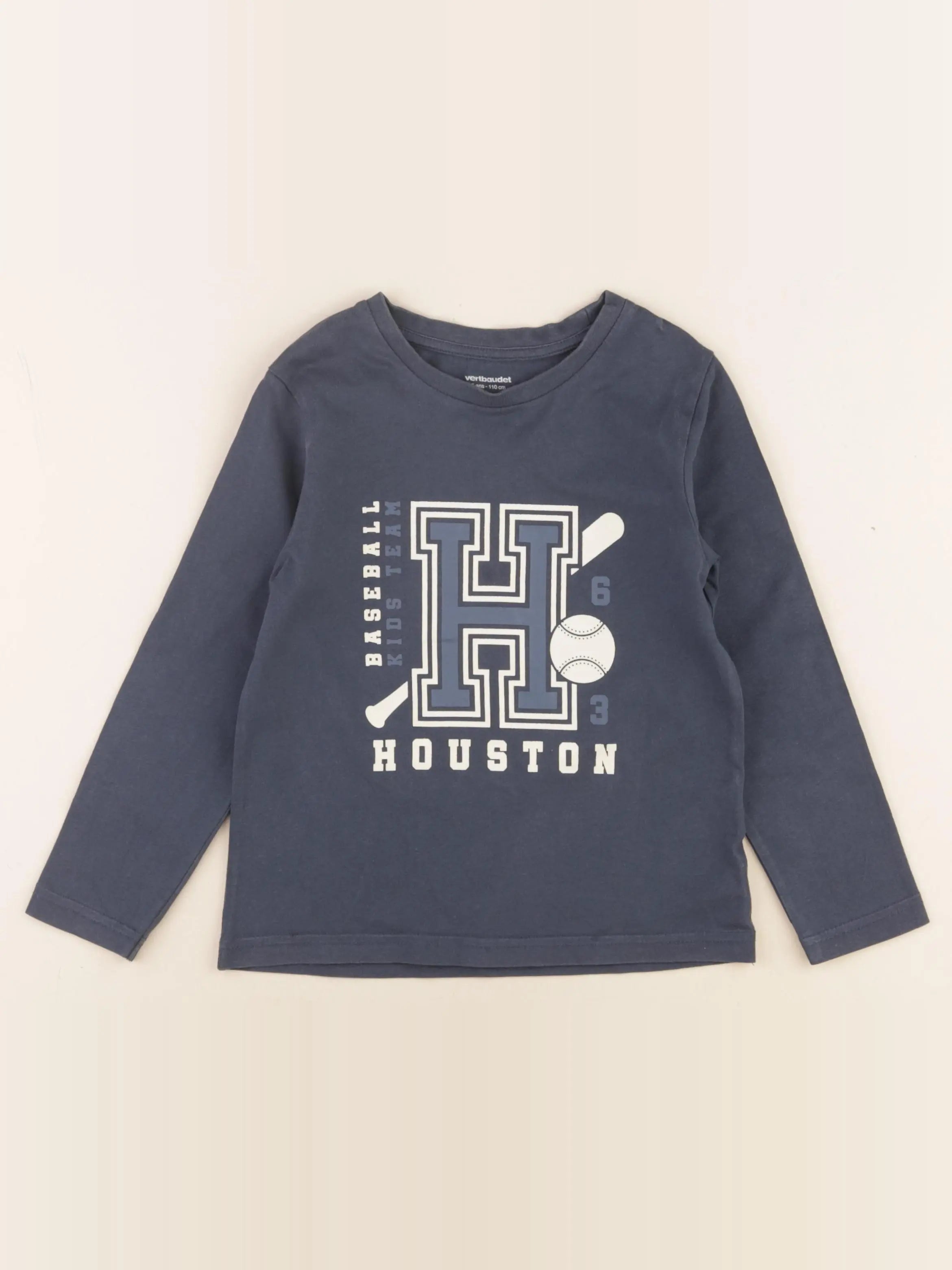 Vertbaudet - tee-shirt bleu - 5 ans