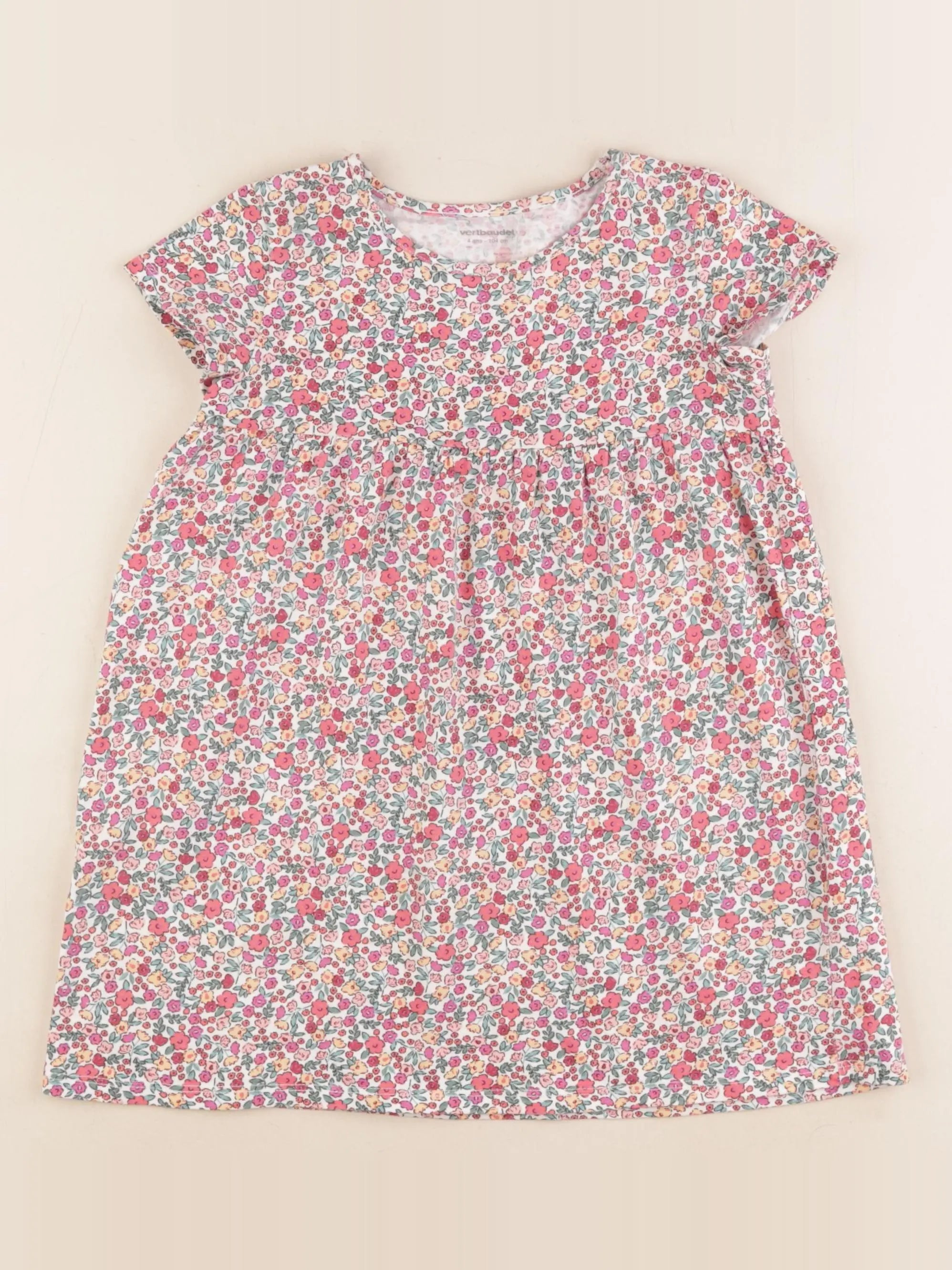 Vertbaudet - robe multicolore - 4 ans