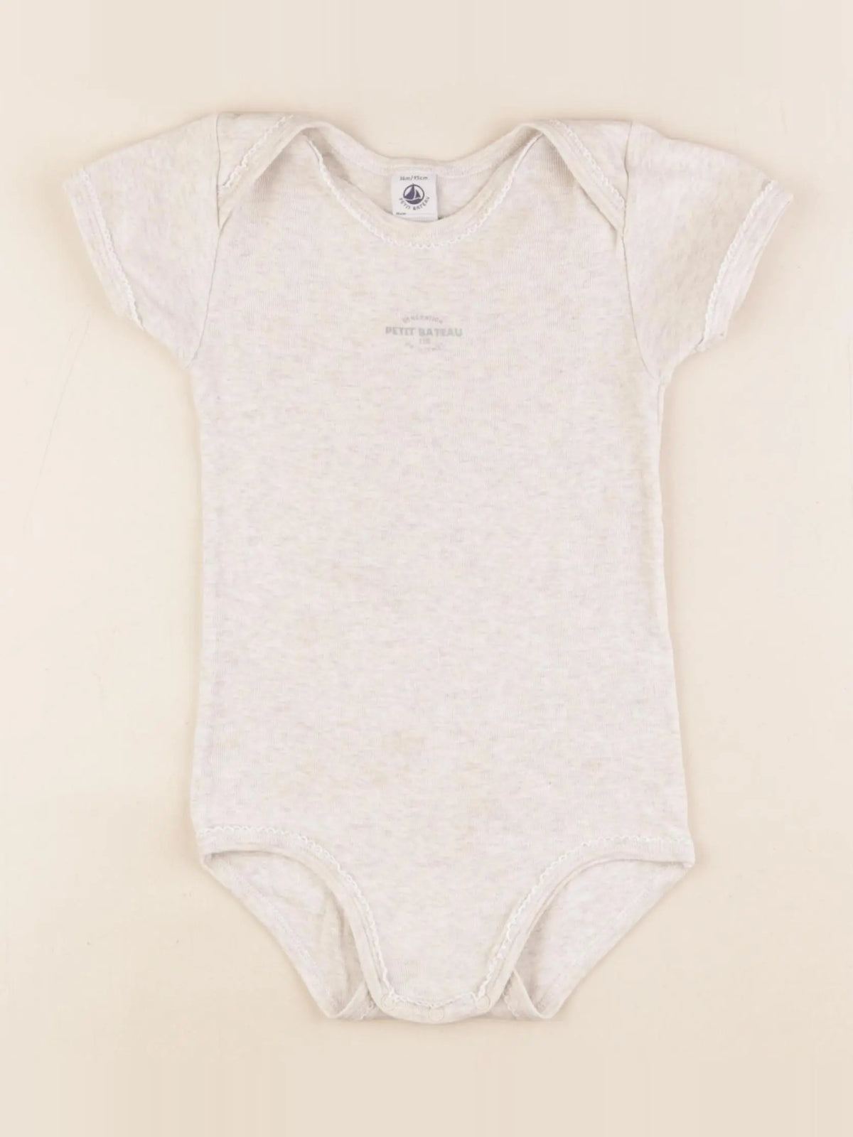 Petit Bateau - body beige - 36 mois