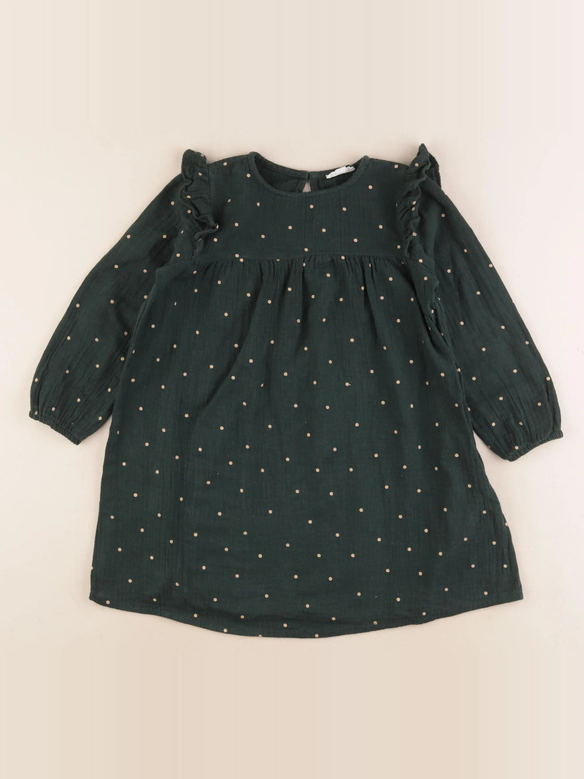 Vertbaudet - robe vert, or - 4 ans