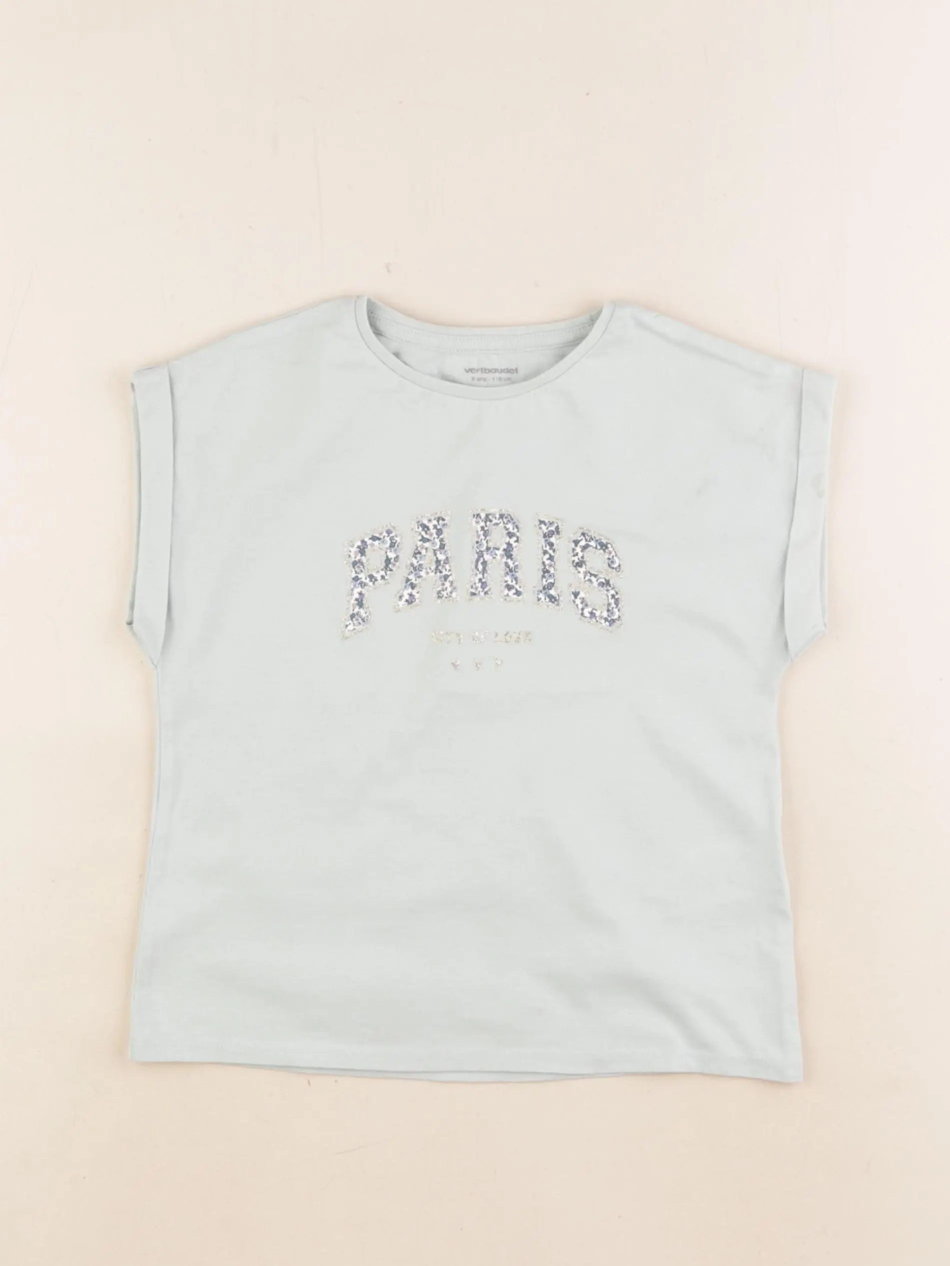 Vertbaudet - tee-shirt bleu - 5 ans