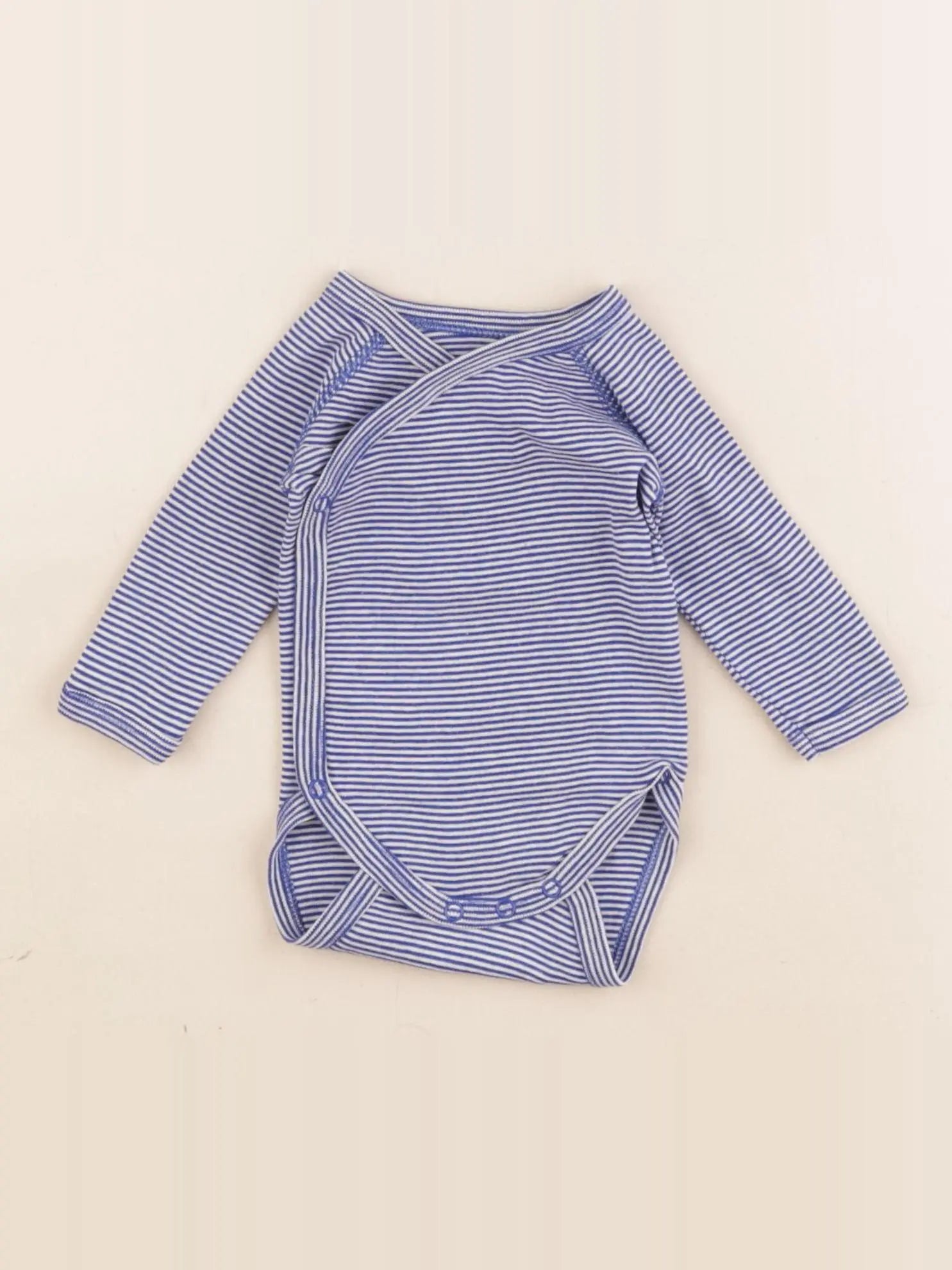Petit Bateau - body bleu - 1 mois