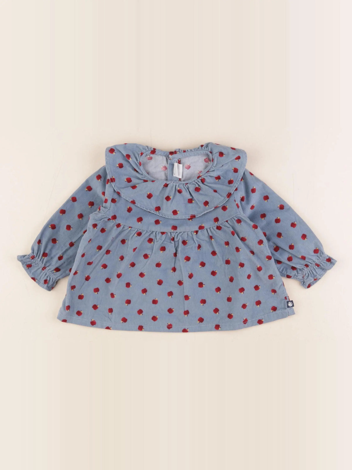 Petit Bateau - blouse bleu - 6 mois