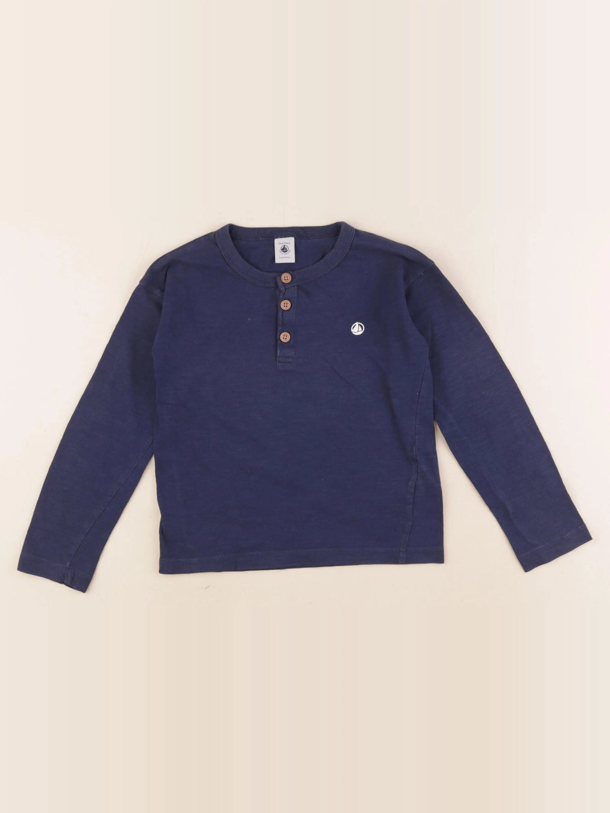 Petit Bateau - tee-shirt bleu - 6 ans
