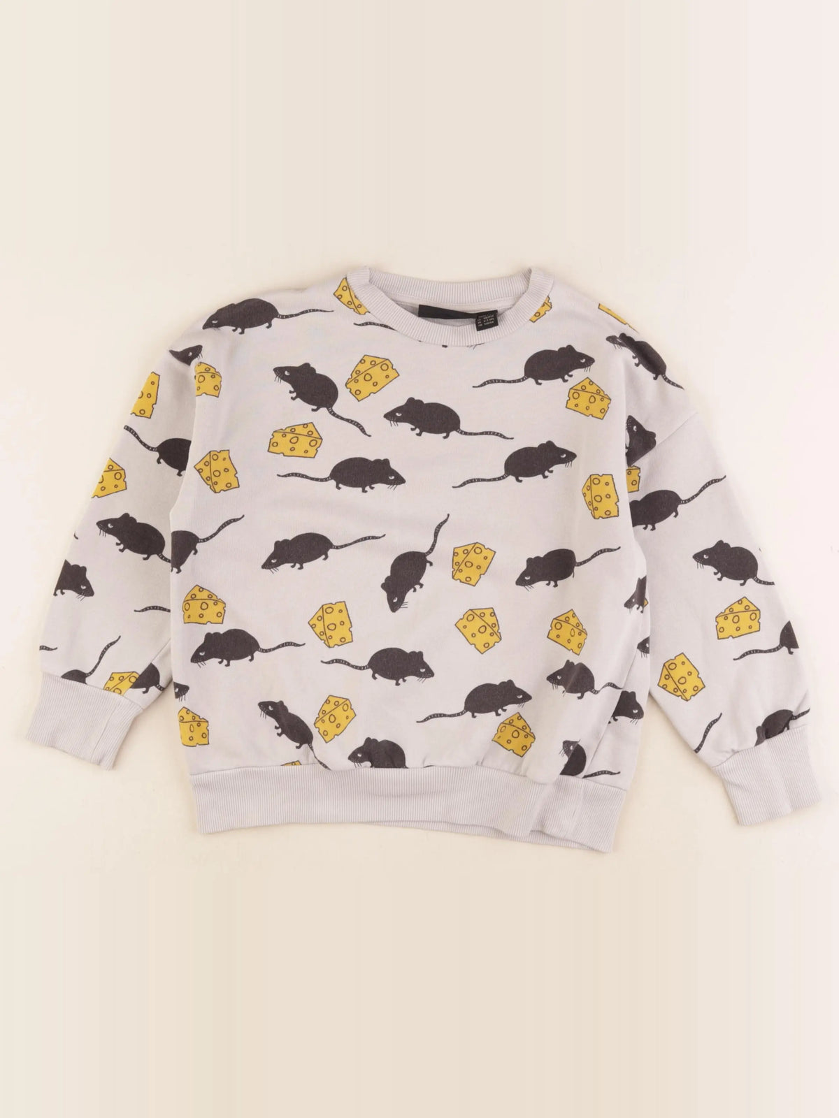 Mini Rodini - sweat beige - 6/7 ans