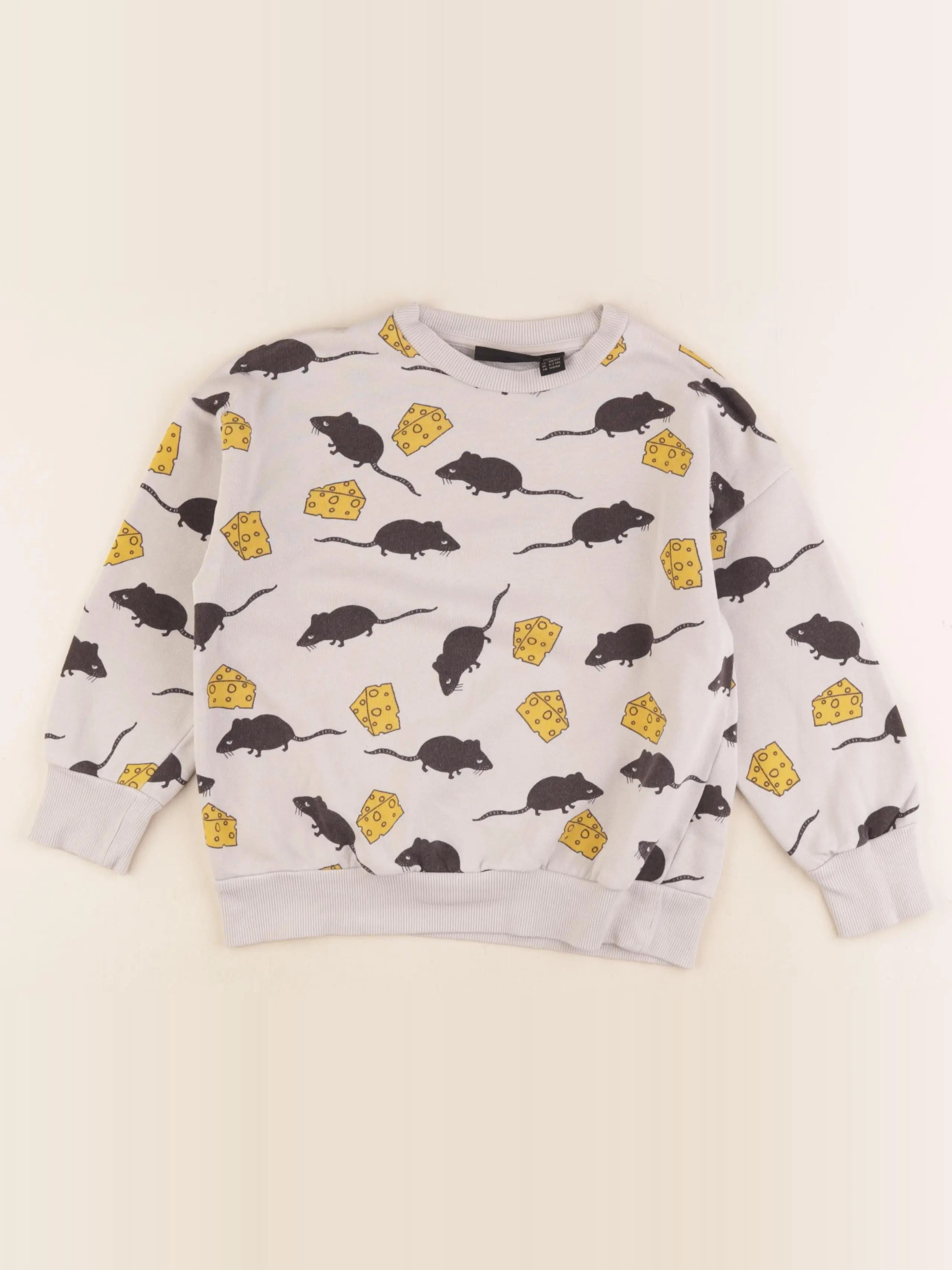 Mini Rodini - sweat beige - 6/7 ans