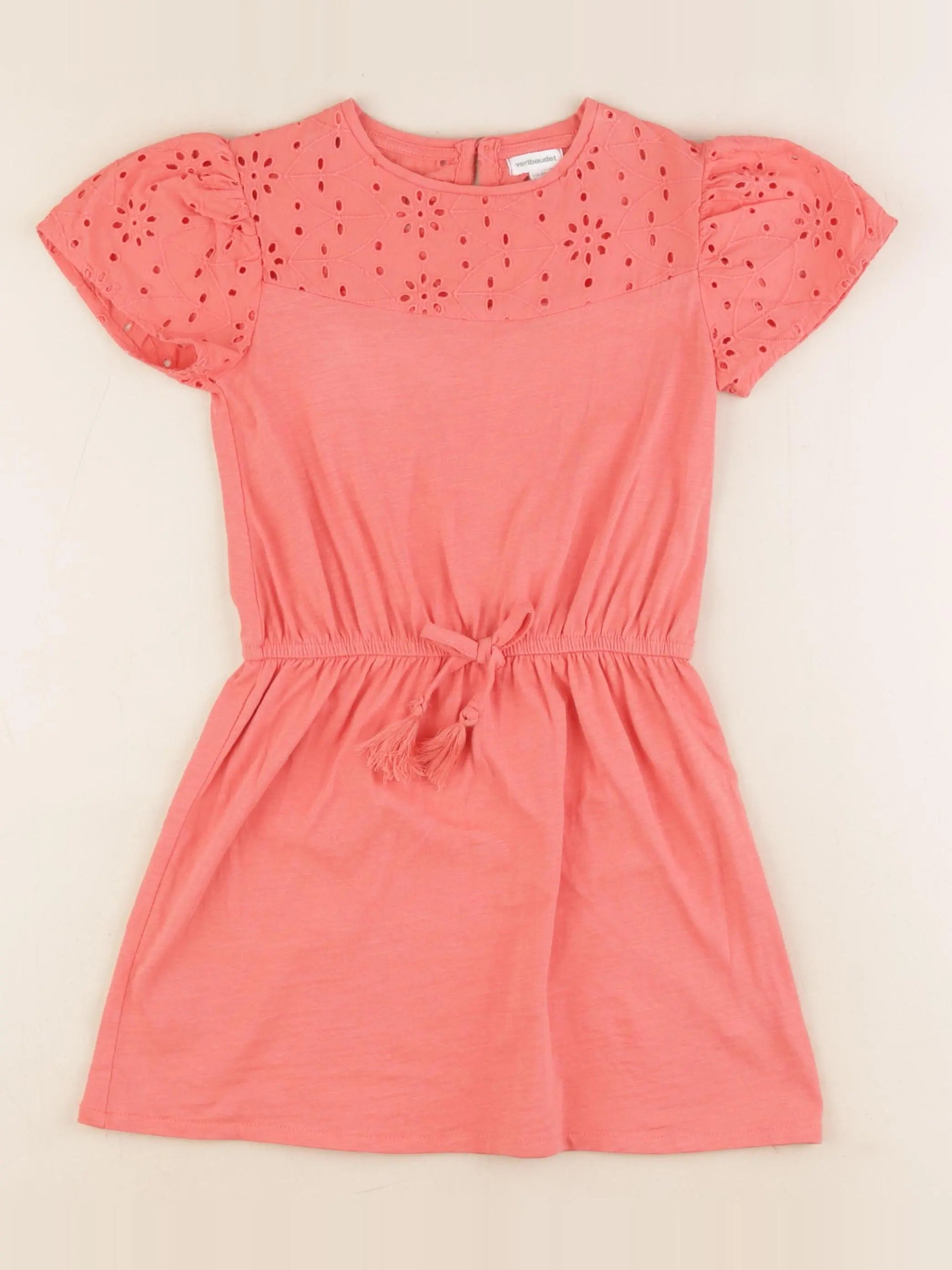Vertbaudet - robe orange - 6 ans