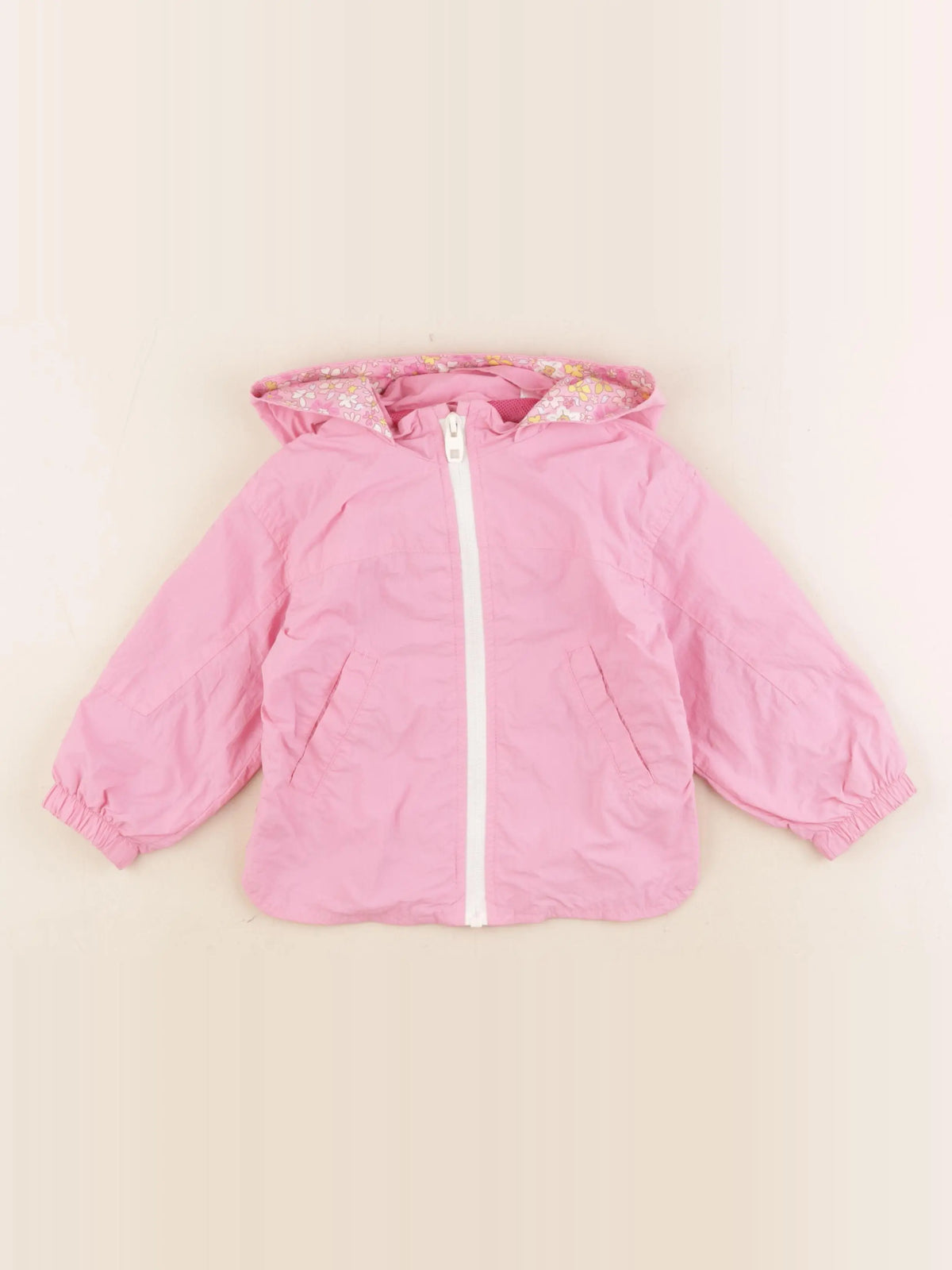 Zara - coupe-vent rose - 12/18 mois