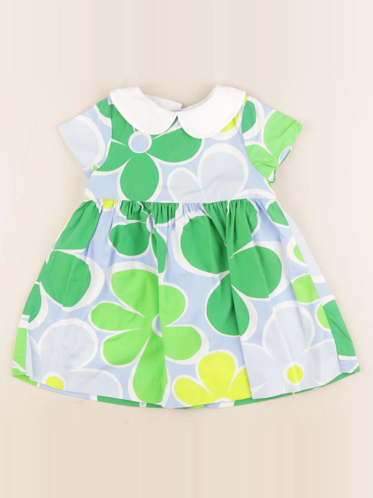 Jacadi - robe bleu, vert - 2 ans