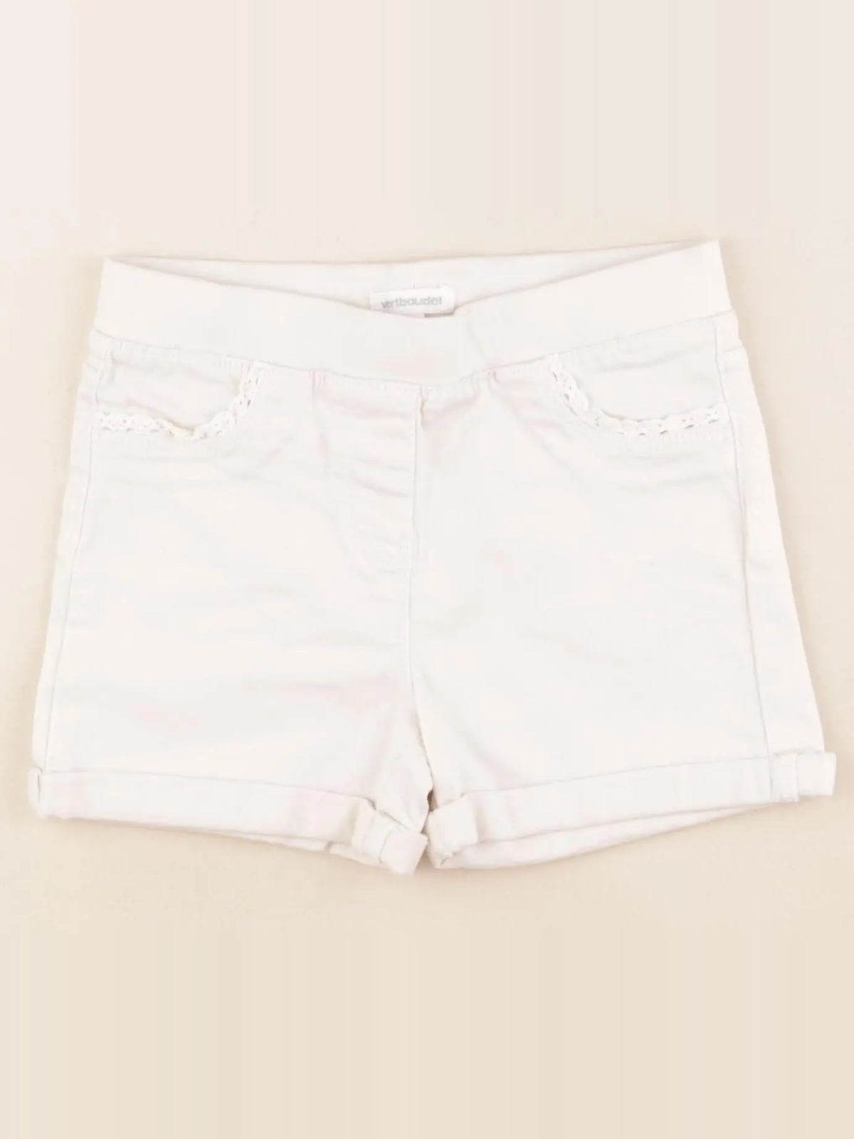 Vertbaudet - short beige - 6 ans