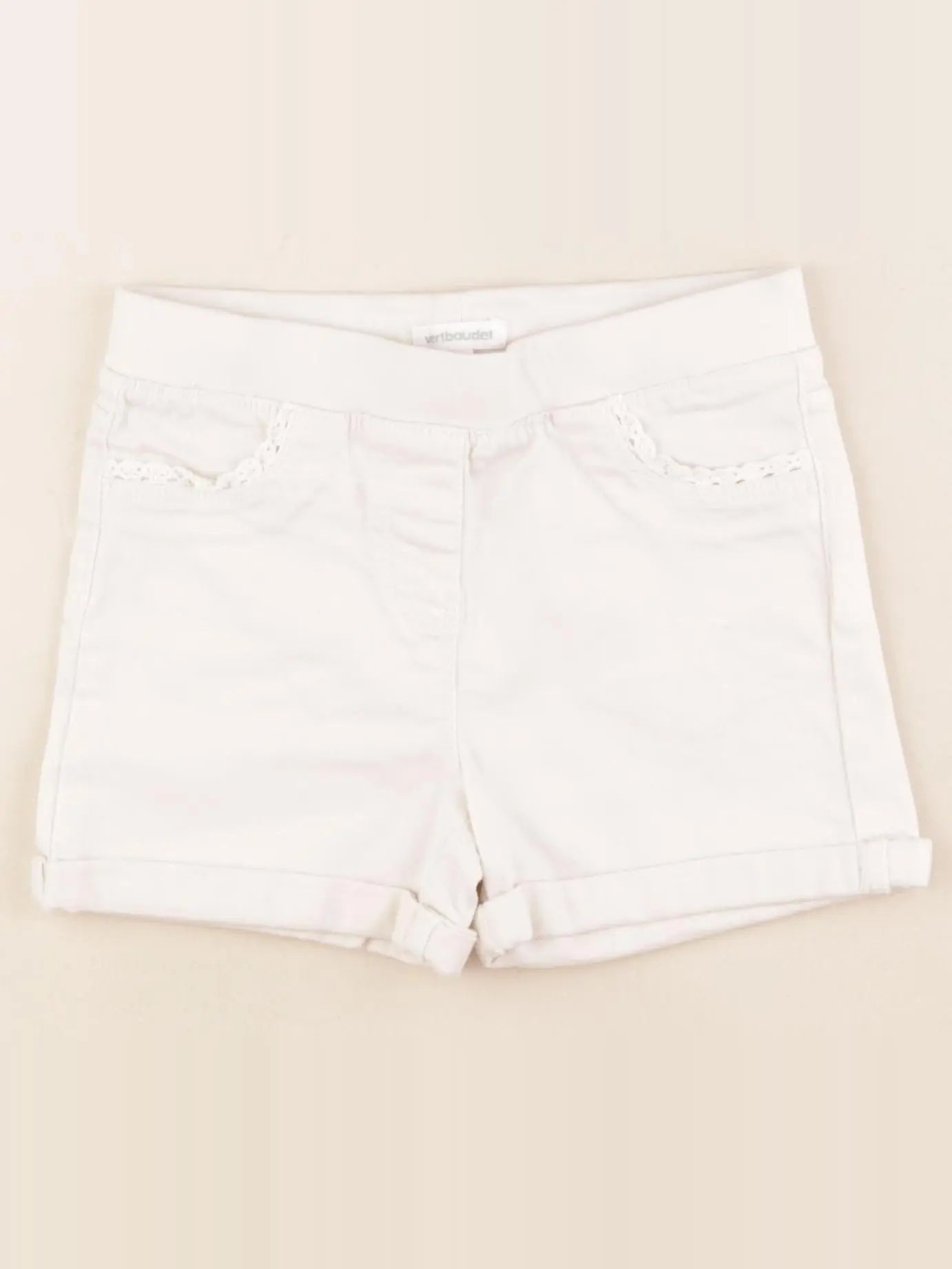 Vertbaudet - short beige - 6 ans