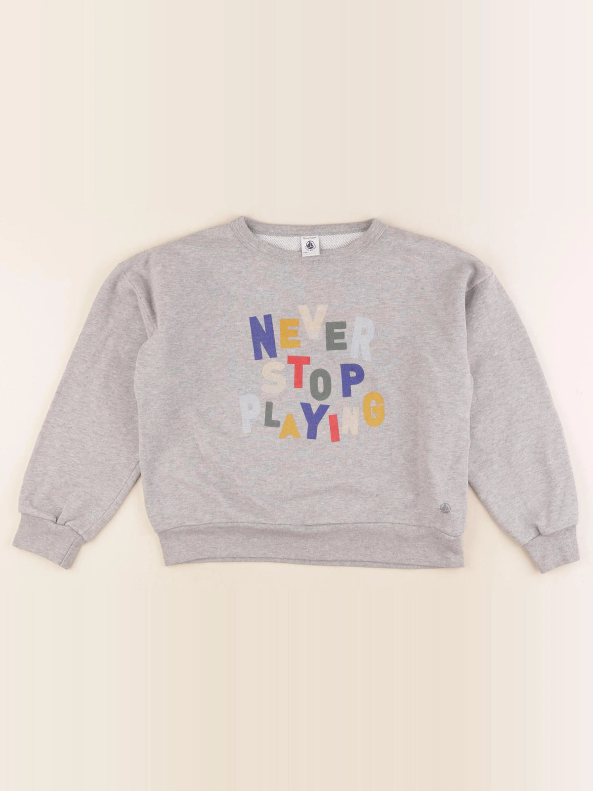 Petit Bateau - sweat gris - 10 ans
